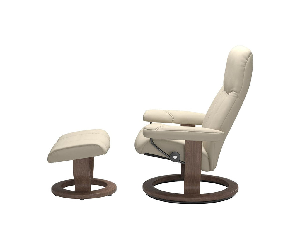 Stressless® Consul Recliner & Ottoman - Cream