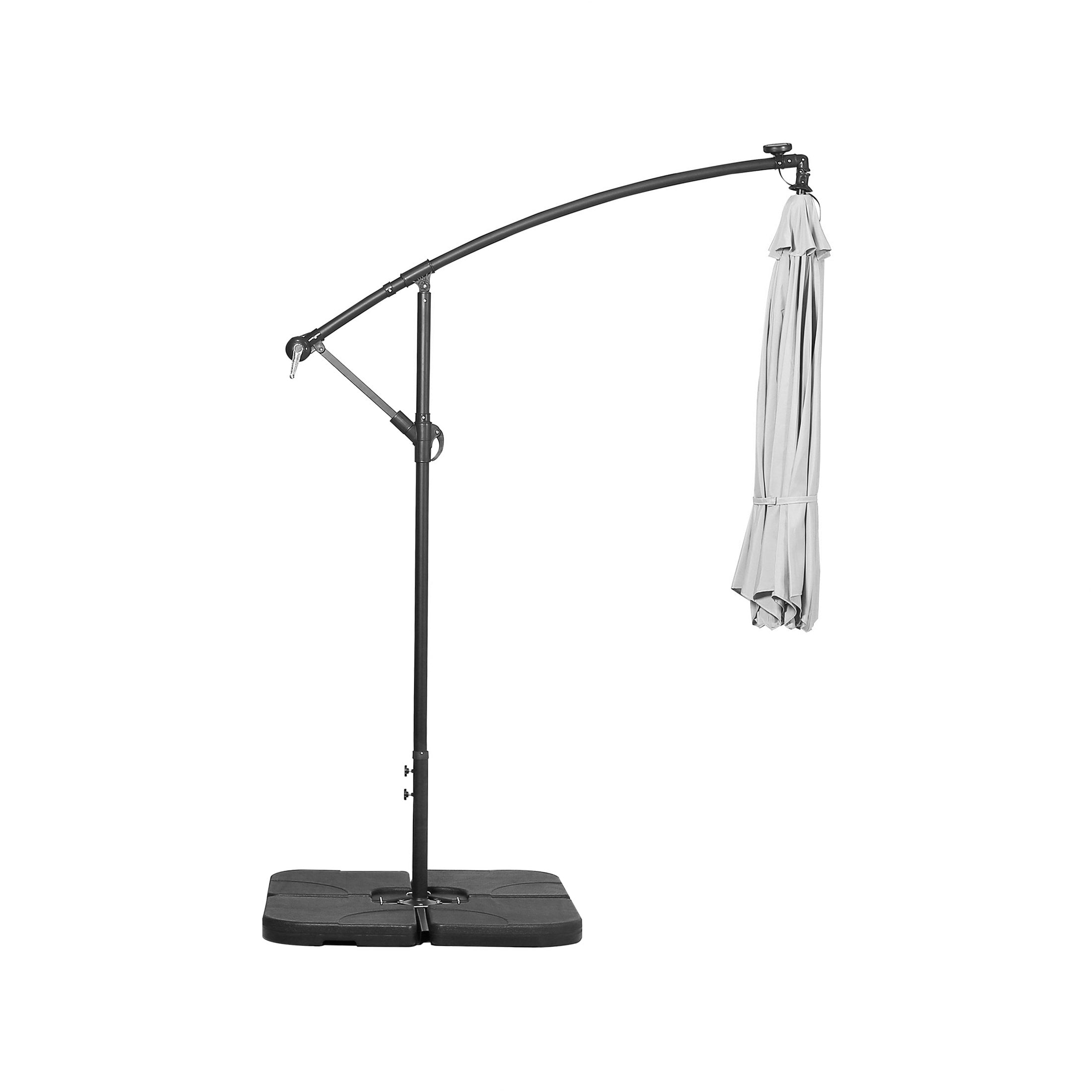 10 Ft. Solar Power Lighted Patio Umbrella with Base Stand