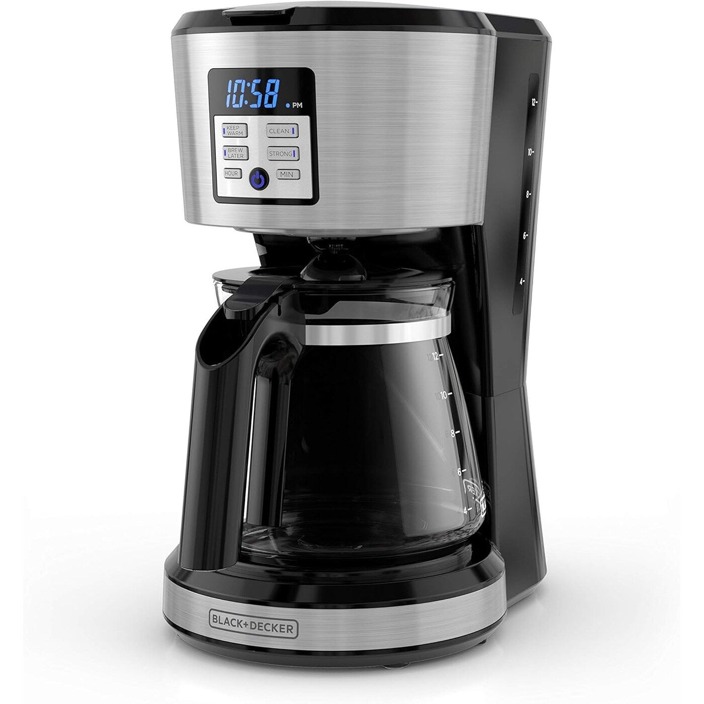 12-Cup Programmable Coffee Maker, Vortex Brew Technology, Black