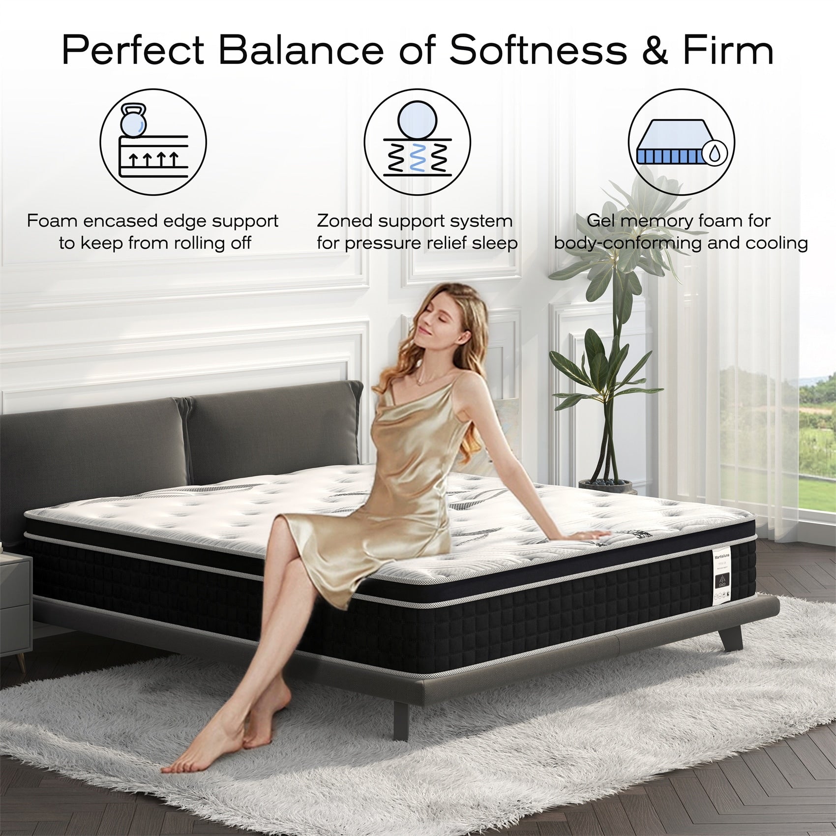 12-inch Hybrid Gel Memory Foam Mattress in a Box