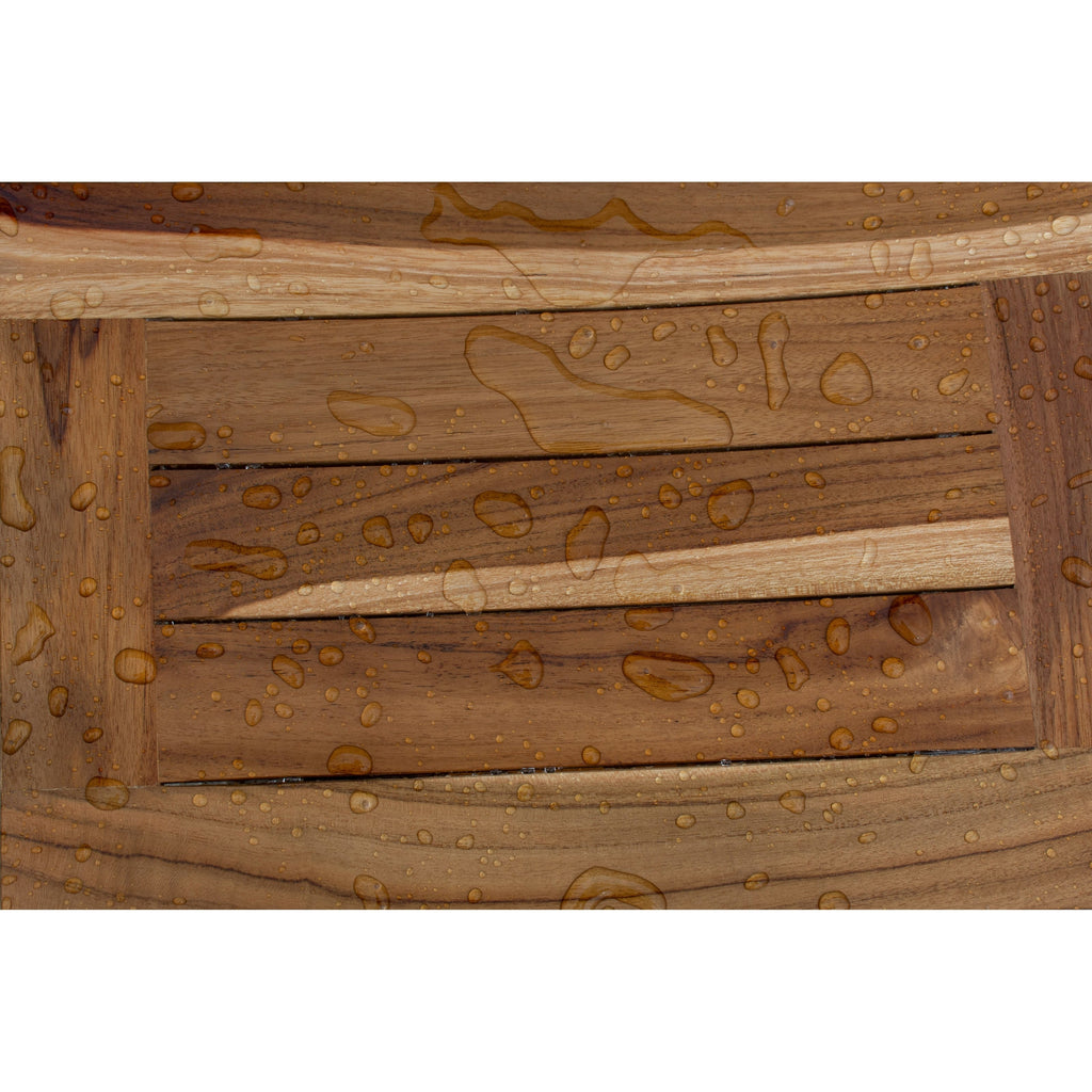 EcoDecors, Bench, Shower Stool, Shower Seat, Shower Chair for Inside Shower, Small Bench, Teak Shower Bench, Shower Foot Rest