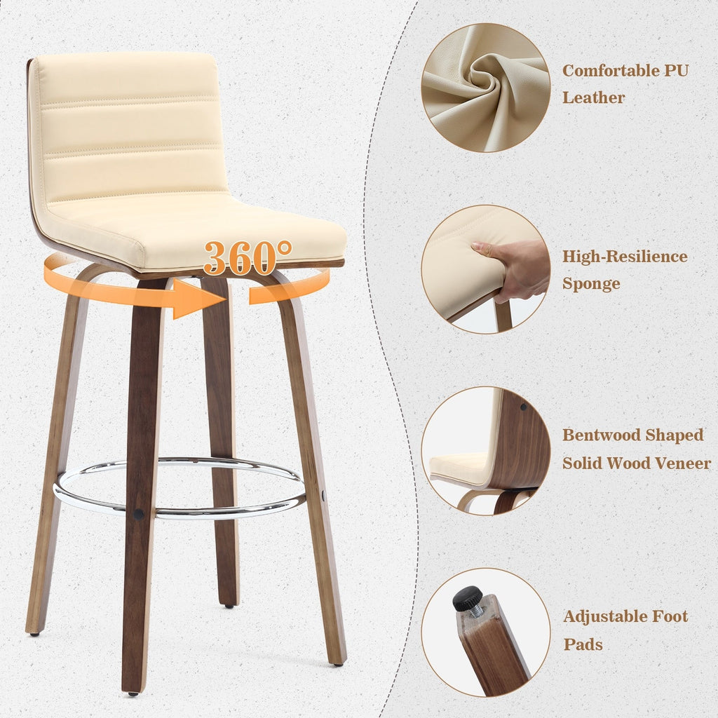 26/29 Faux Leather Swivel Bar/Counter Stools, Set of 2/3