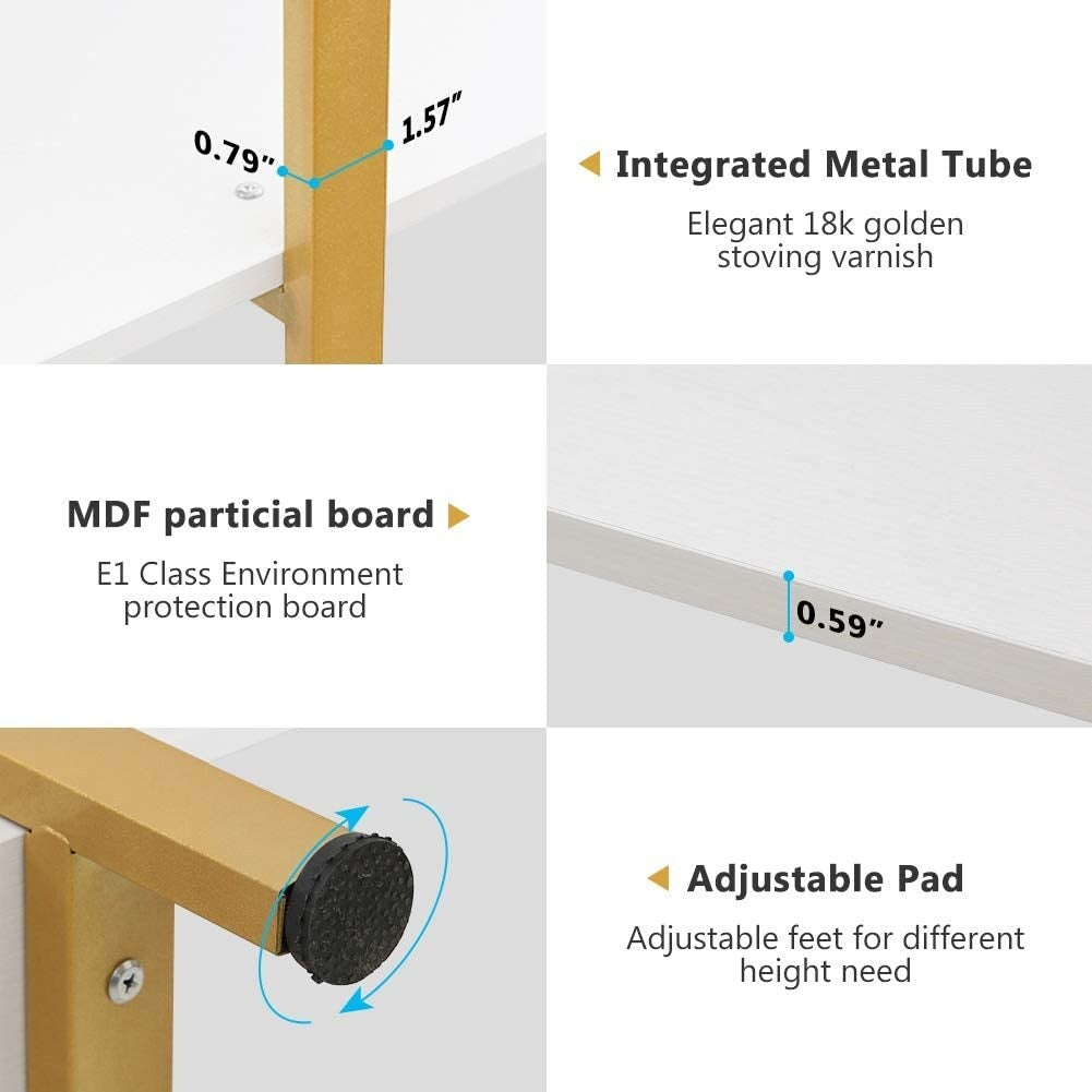 5-Tier Bookshelf, Vintage Industrial Style Bookcase