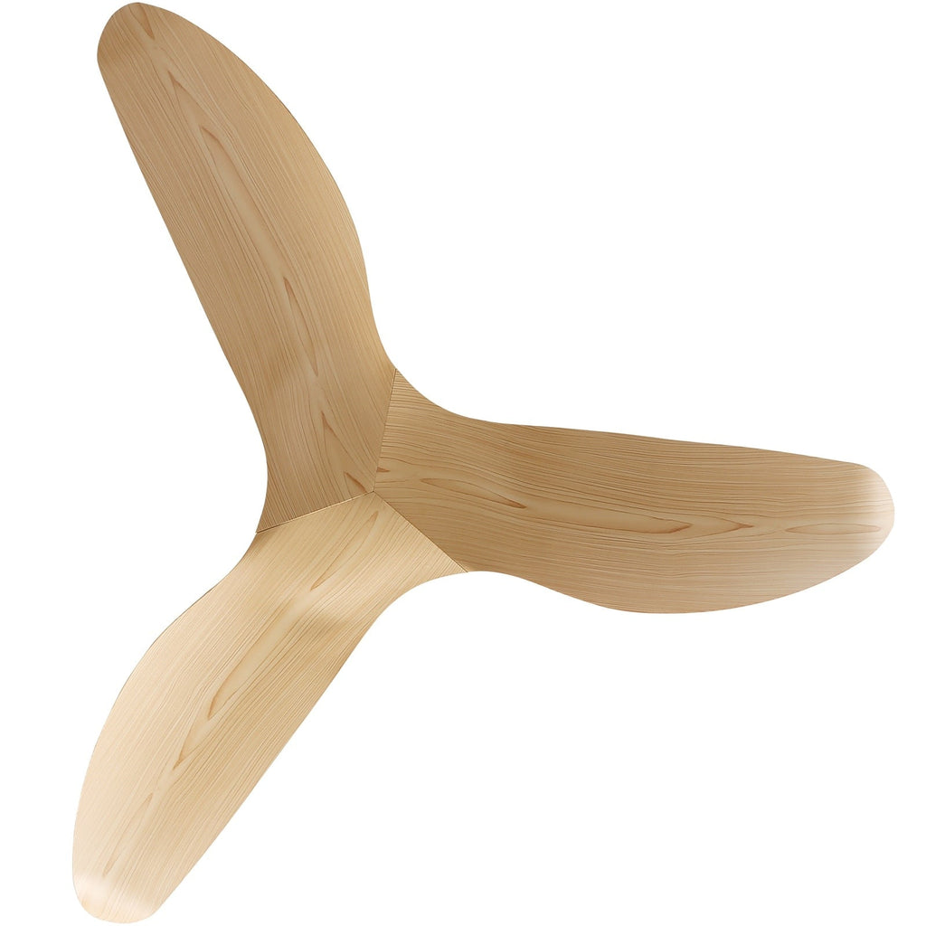 52 inch Modern Solid Wood / ABS Ceiling Fan With Remote Control(No Light),6 WInd Speed,Reversible Airflow