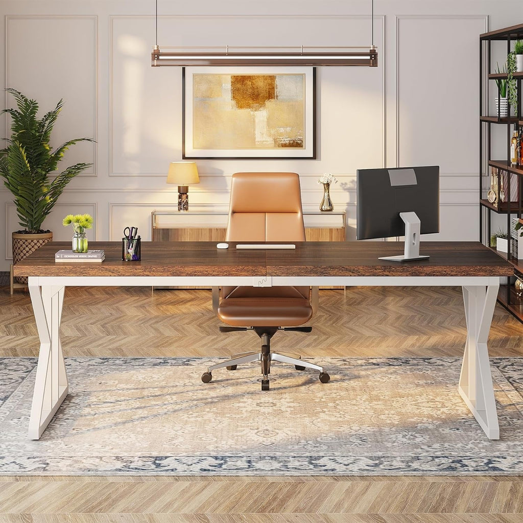 70.8-Inch Executive Desk, Large Computer Office Desk Workstation