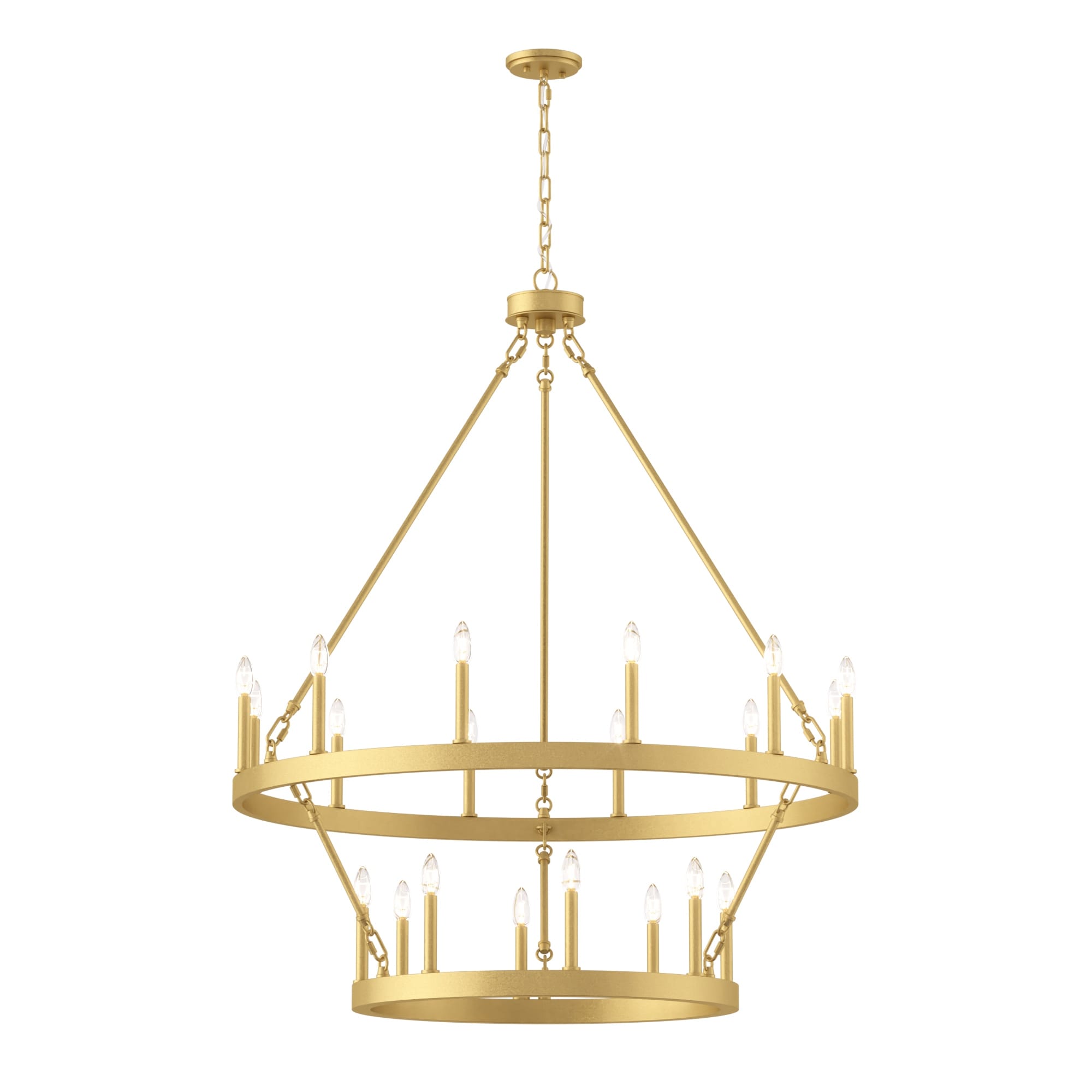 Acroma 20-light Modern Farmhouse 40In Round Wagon Wheel Chandelier with UL