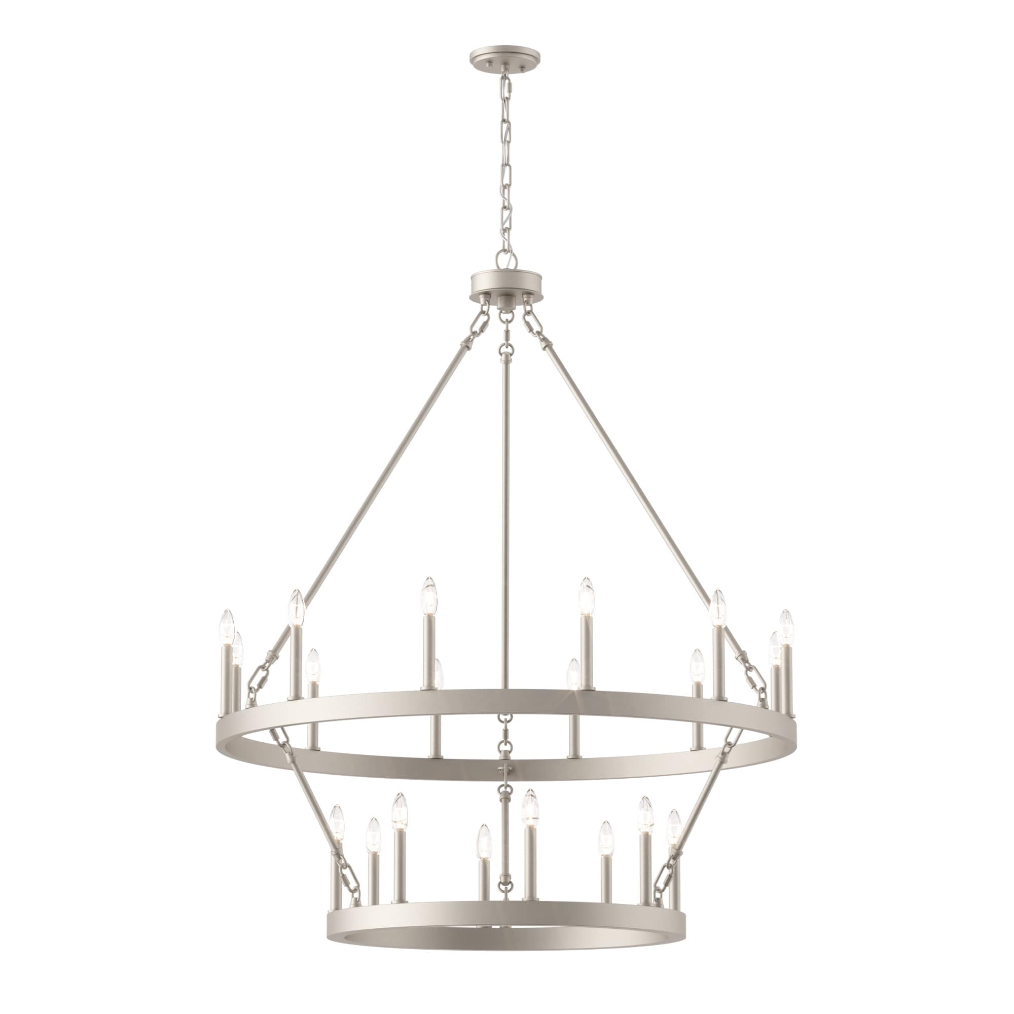 Acroma 20-light Modern Farmhouse 40In Round Wagon Wheel Chandelier with UL