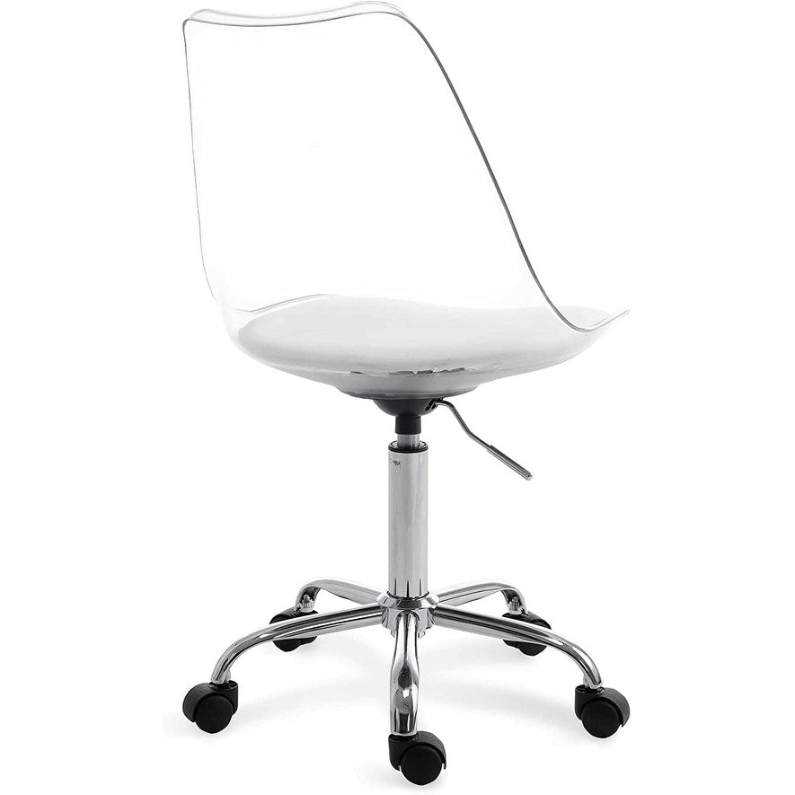 Acrylic Swivel adjustable height Armless Home office Rolling Chair