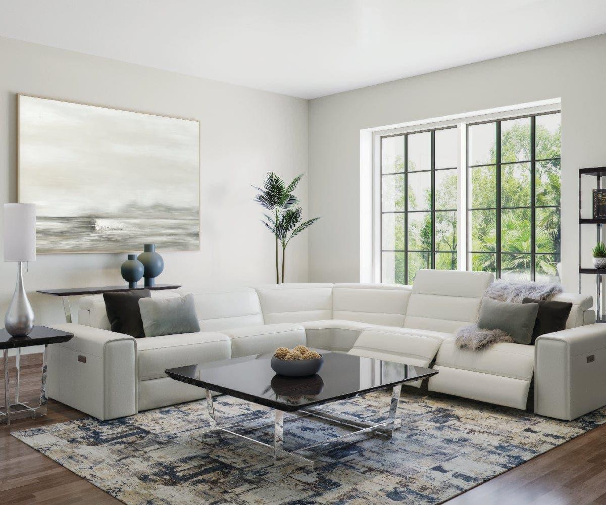 Angelo Modular Leather Power Reclining Sectional