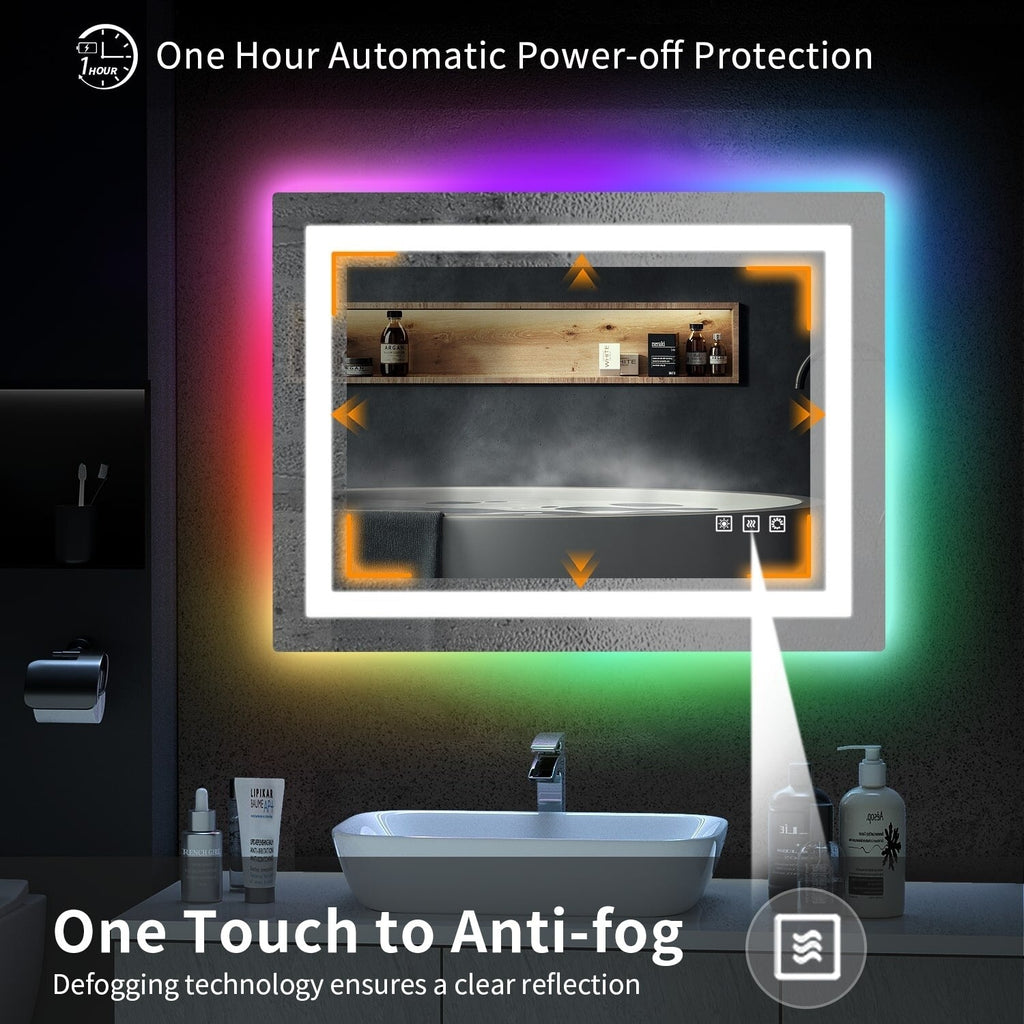 Anti-Fog RGB Backlit & LED Frontlit Bathroom Mirror