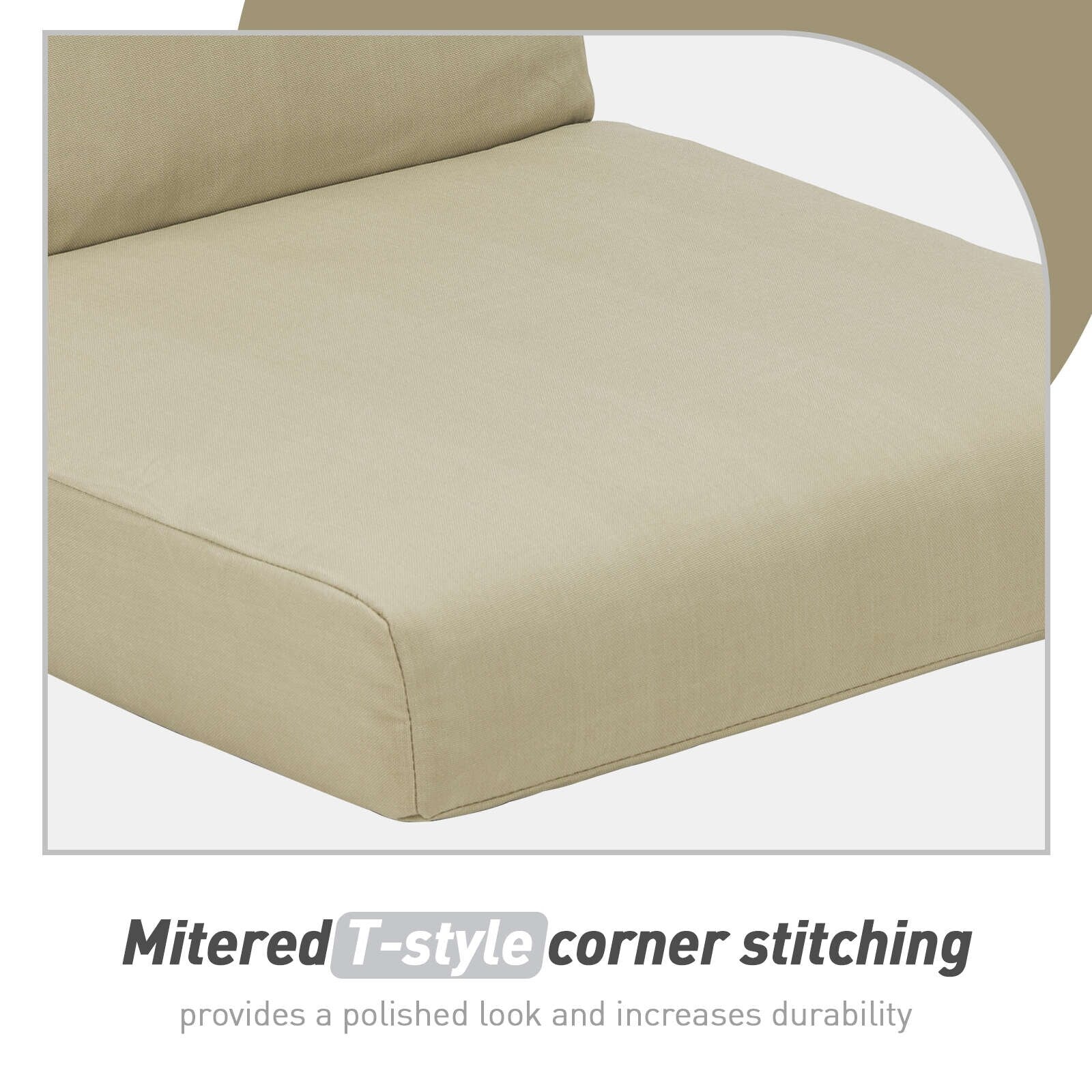 Aoodor Patio High Back Chair Cushions Set of 4, 46x21x4 Inches(Only Cushions)