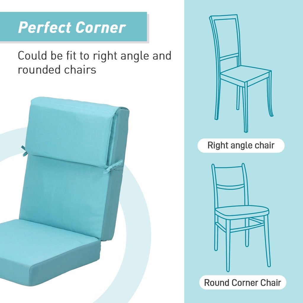 Aoodor Patio High Back Chair Cushions Set of 4, 46x21x4 Inches(Only Cushions)