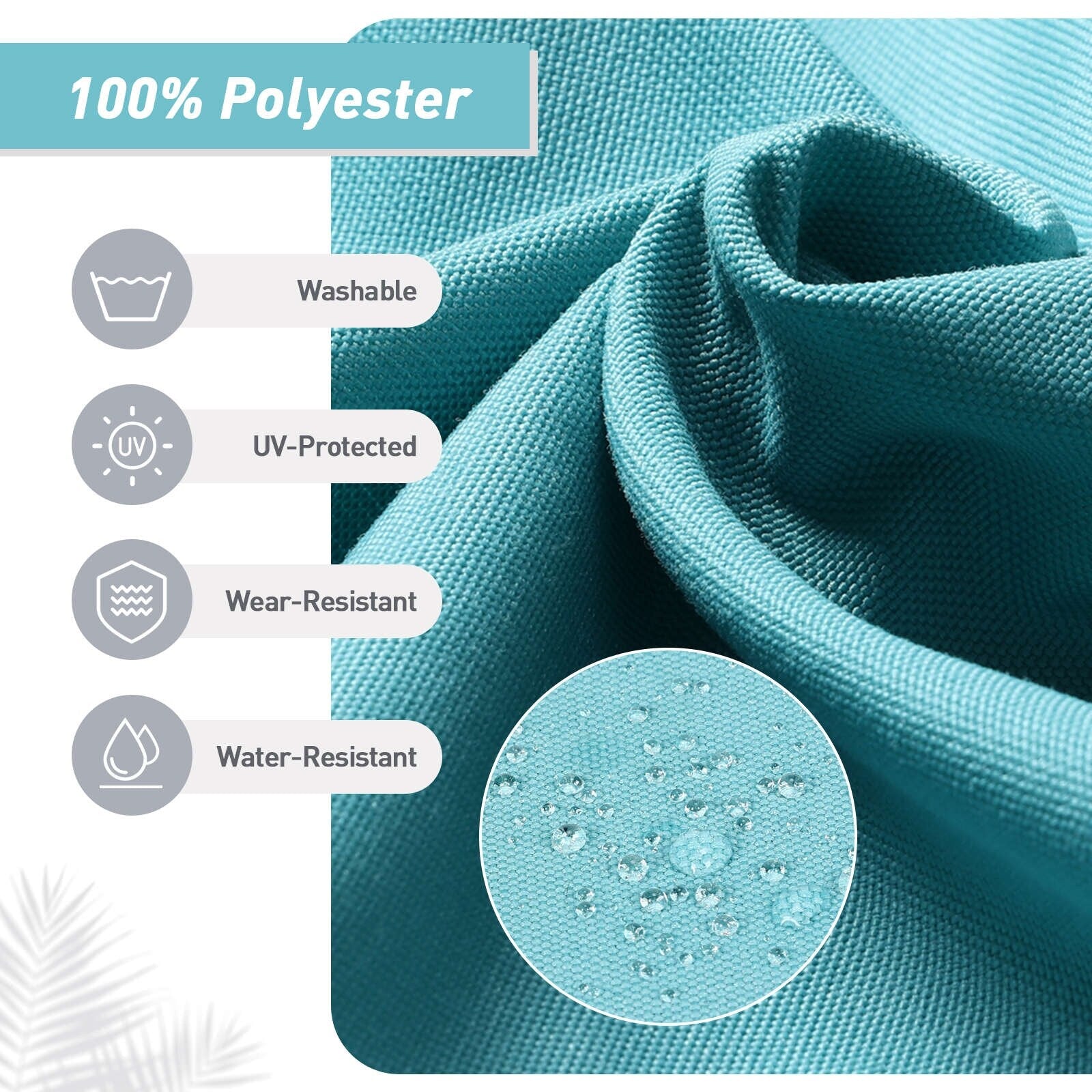 Aoodor Patio High Back Chair Cushions Set of 4, 46x21x4 Inches(Only Cushions)