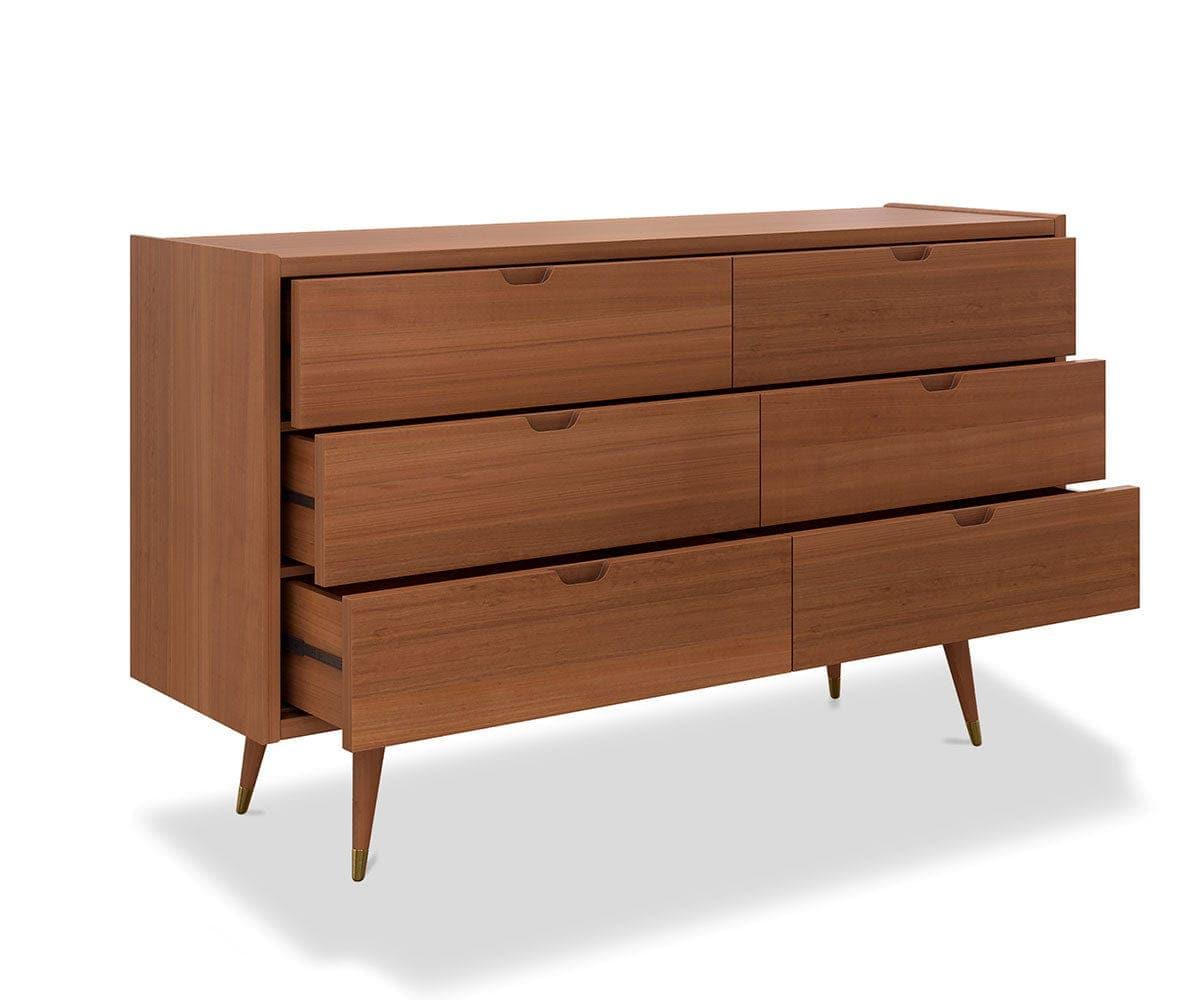 Bolig Double Dresser - Light Walnut Stain