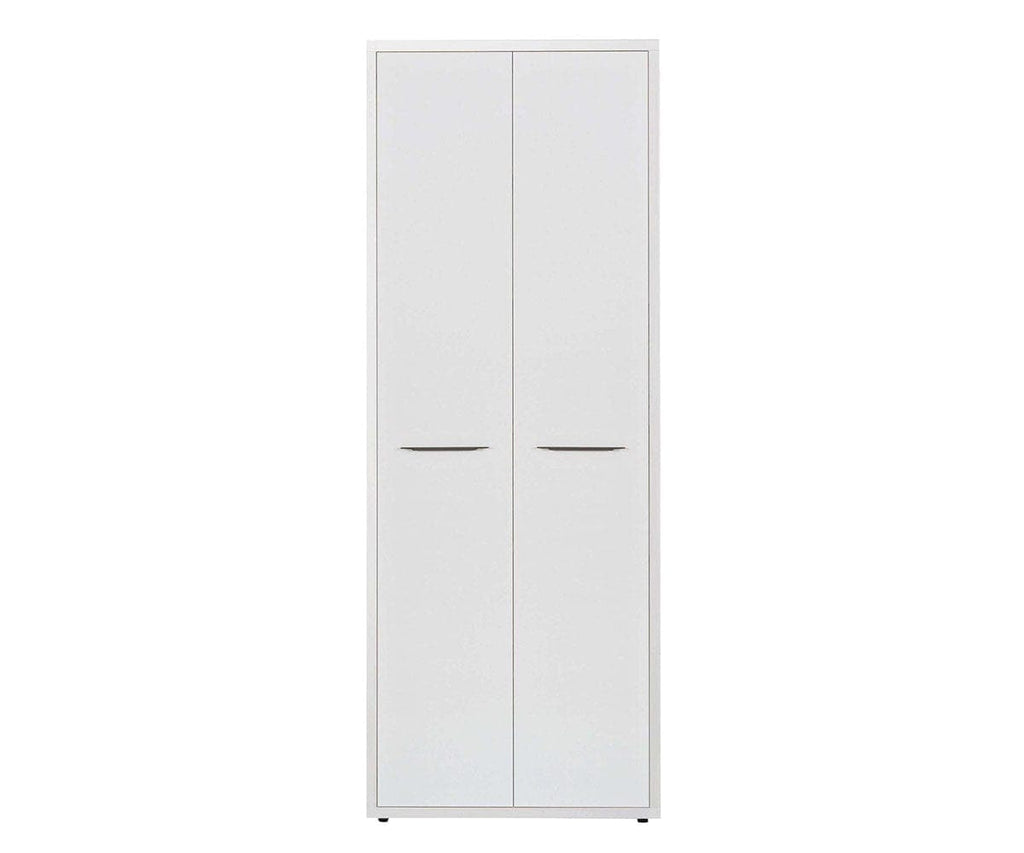 Gammel High Bookcase with Doors - White