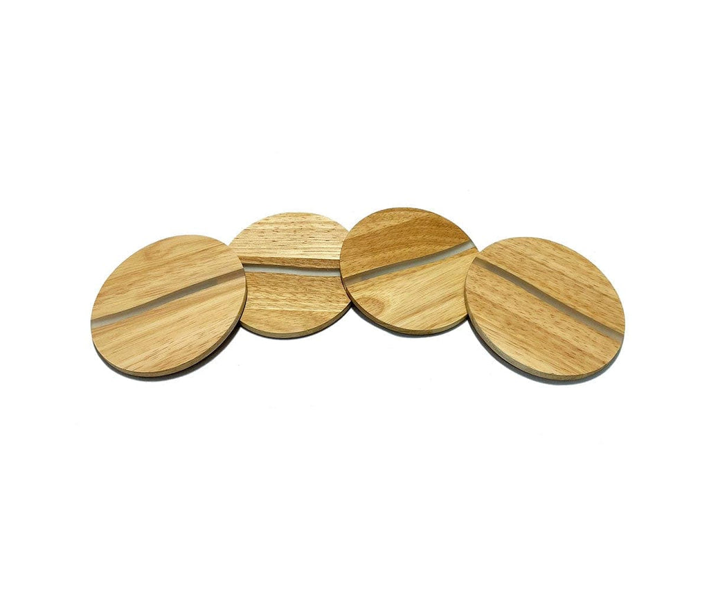 Wooden Channel Coaster Set