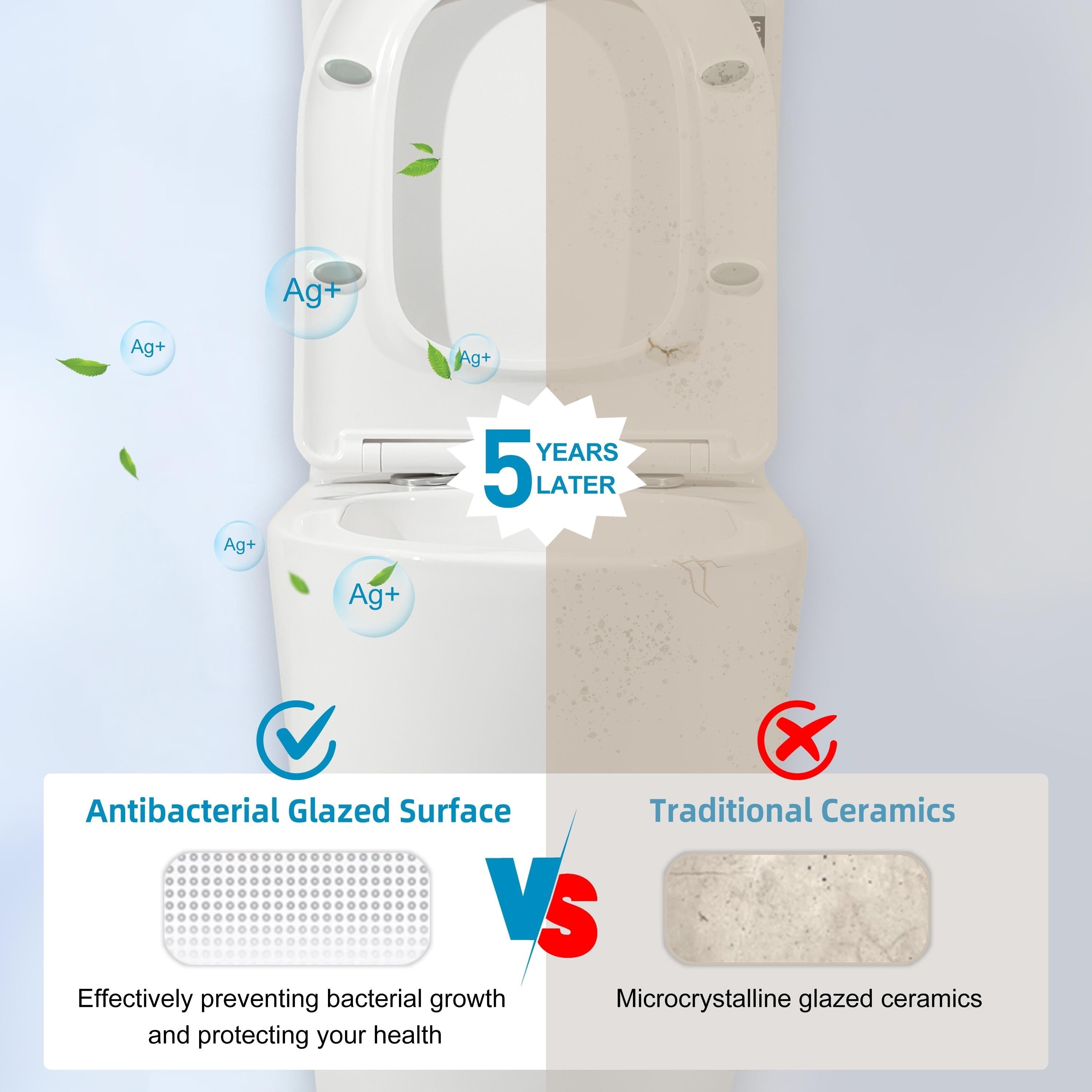 CB HOME 24'' Small Compact One Piece Toilet, Dual Flush Modern Siphon Short Toilet with Soft Closing Seat,16.5''Comfort Height