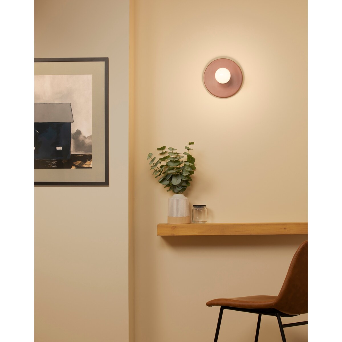 Ceramic Discus Wall Sconce