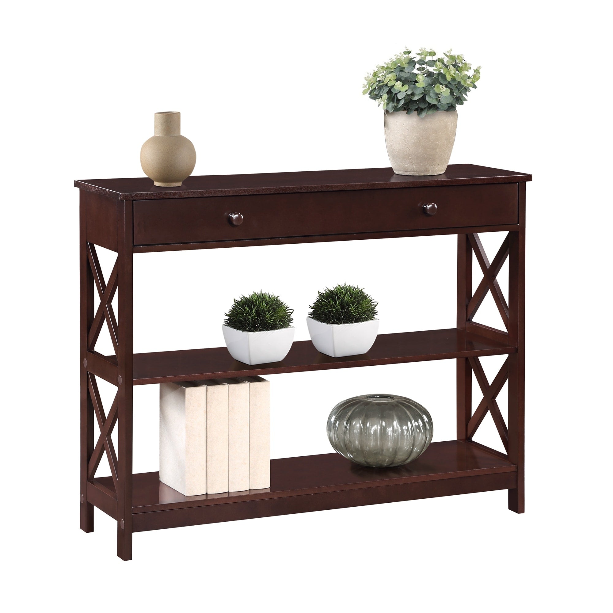 Convenience Concepts Oxford 1 Drawer Console Table with Shelves