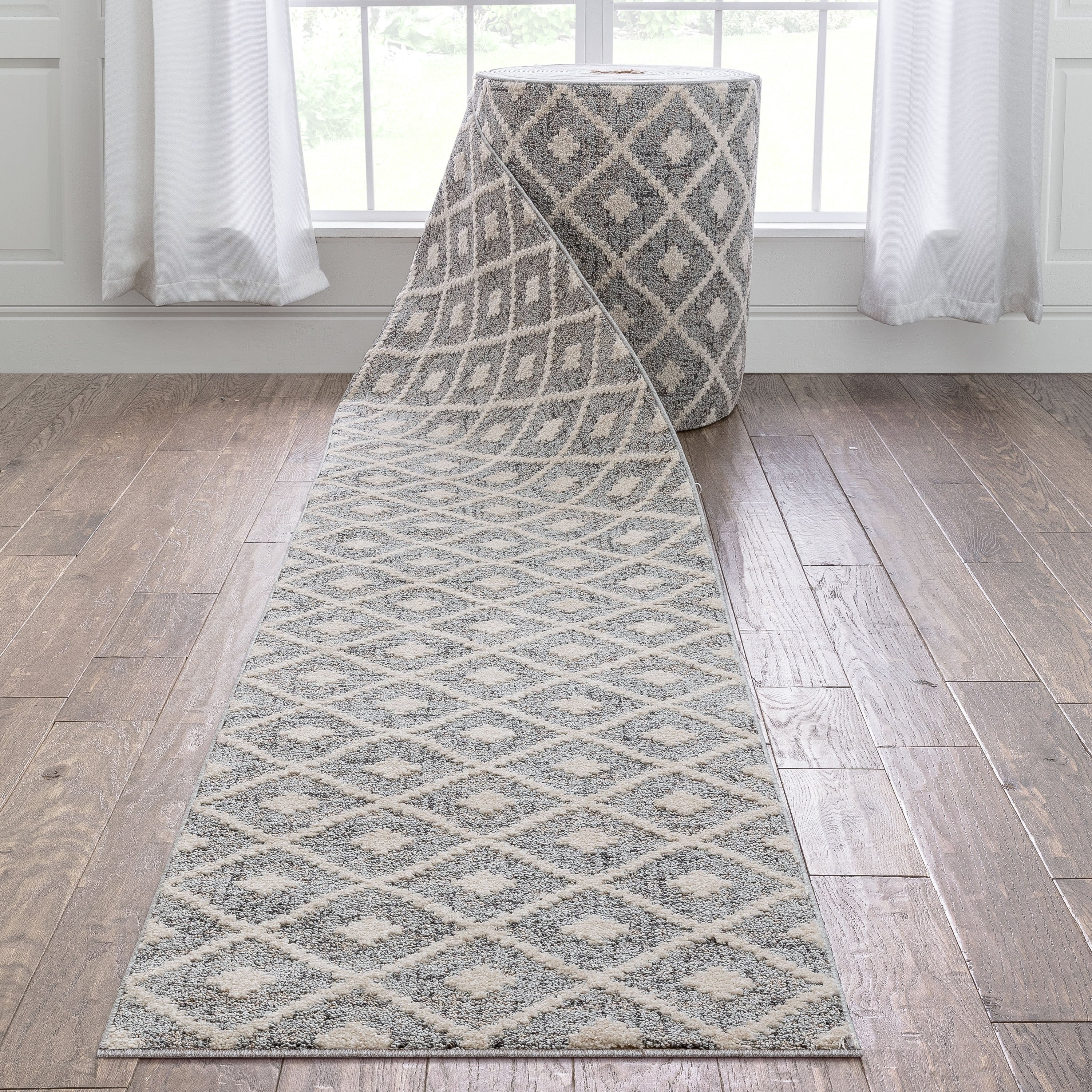 Custom Size Runner Harlow Trellis Modern Hallway Stair Rug