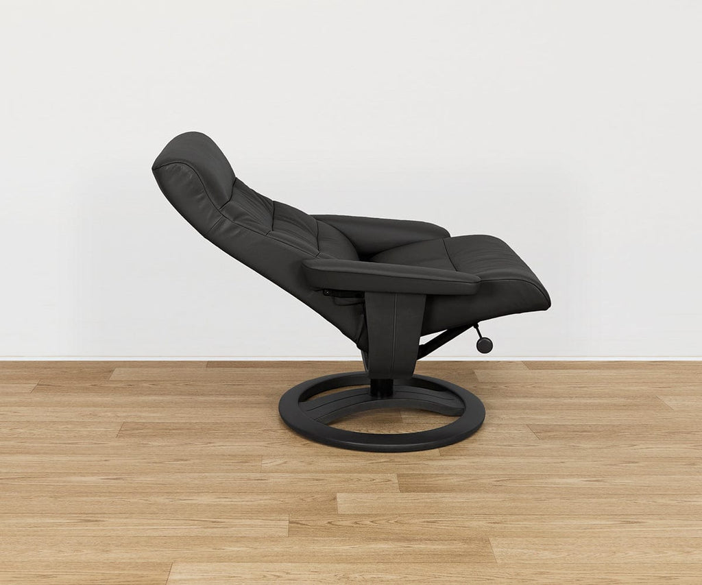 Hans Leather Recliner & Ottoman