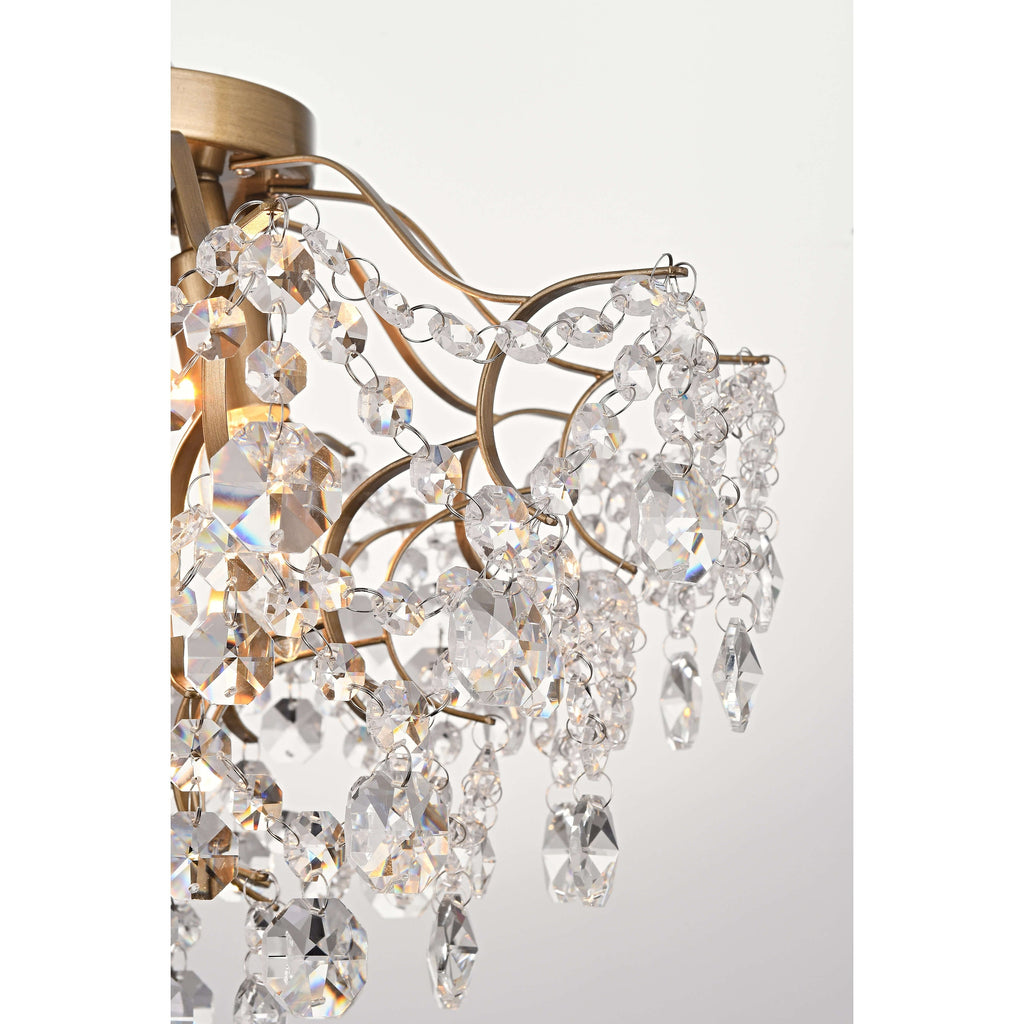 Dalia Elegant Indoor 3-light Crystal Flush Mount