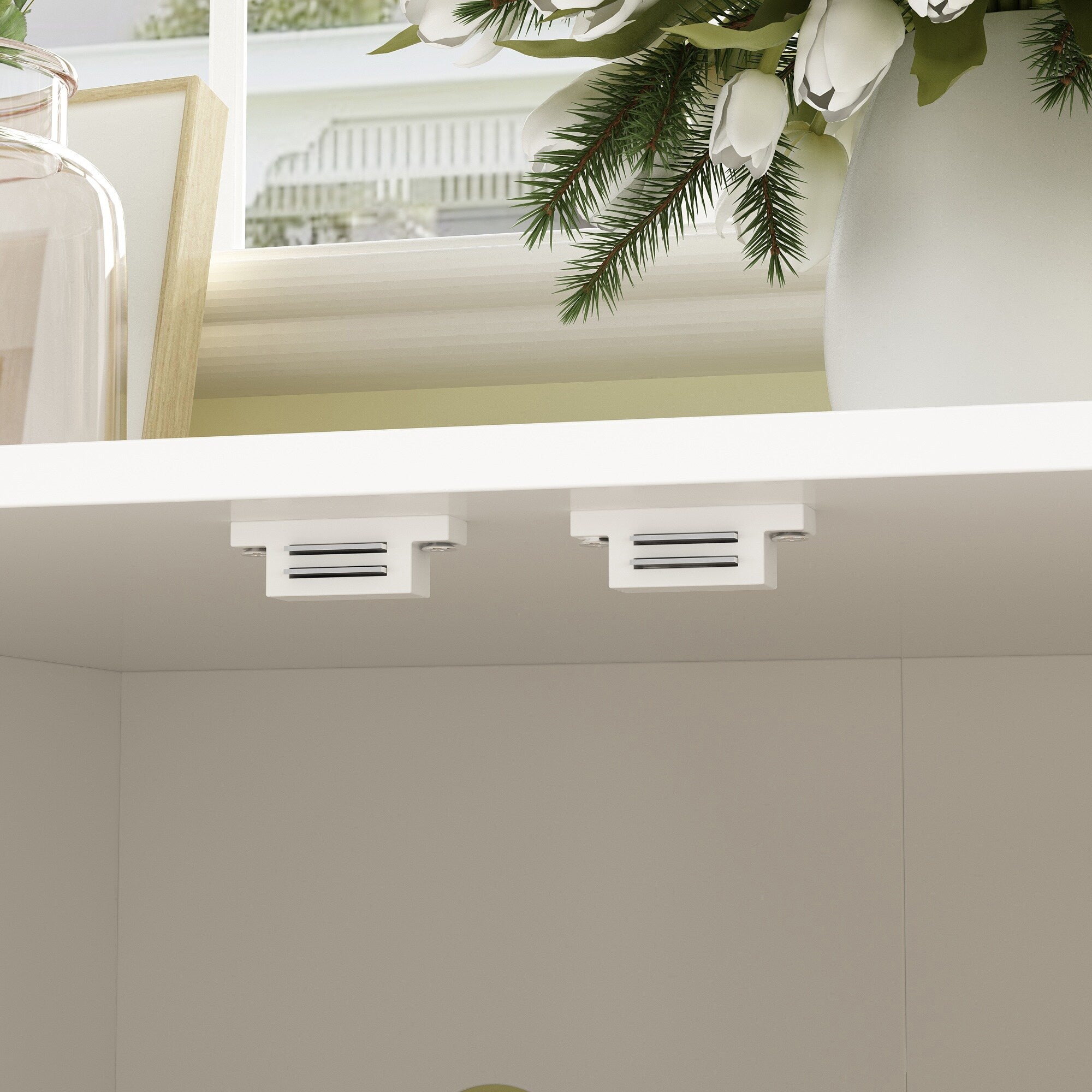 Double Pet Privacy Washroom Cat Litter Box Concealment Furniture