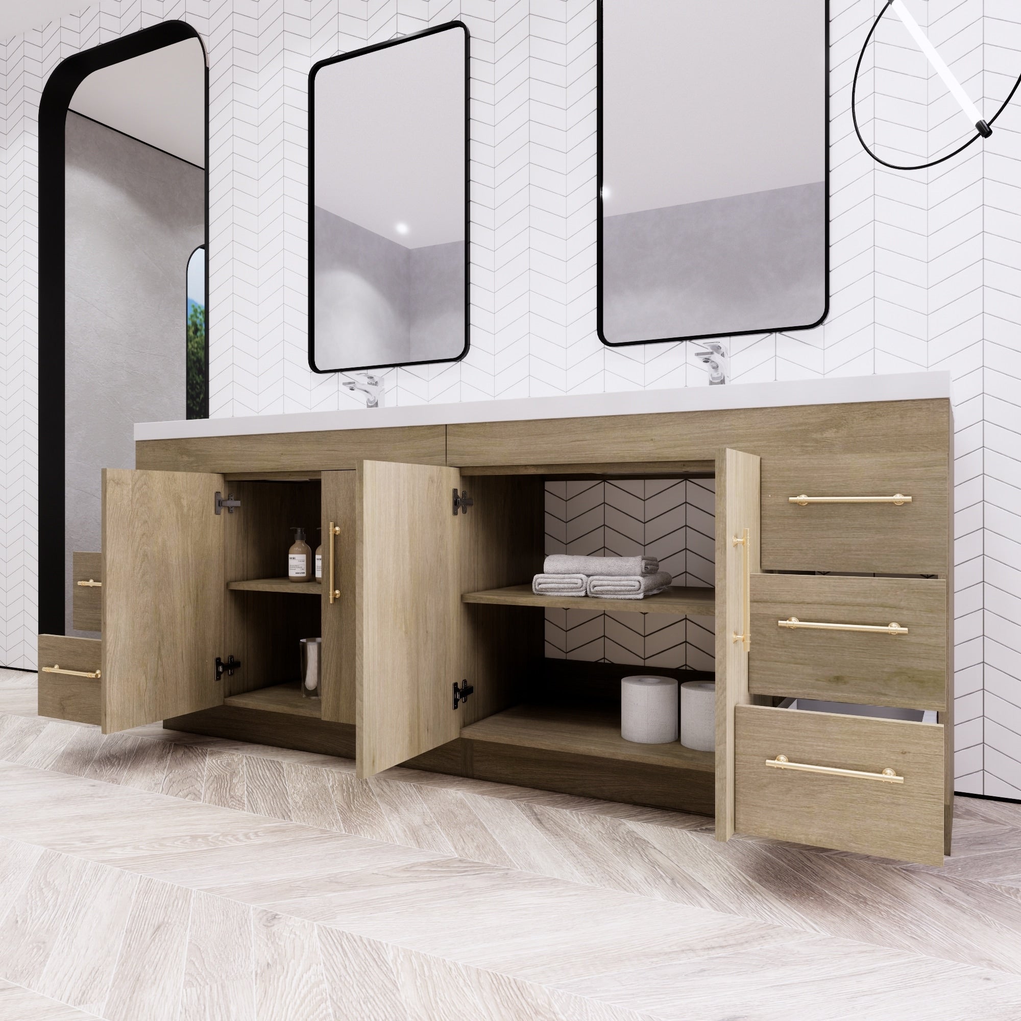 Eliza 72'' Freestanding Vanity with Double Sink