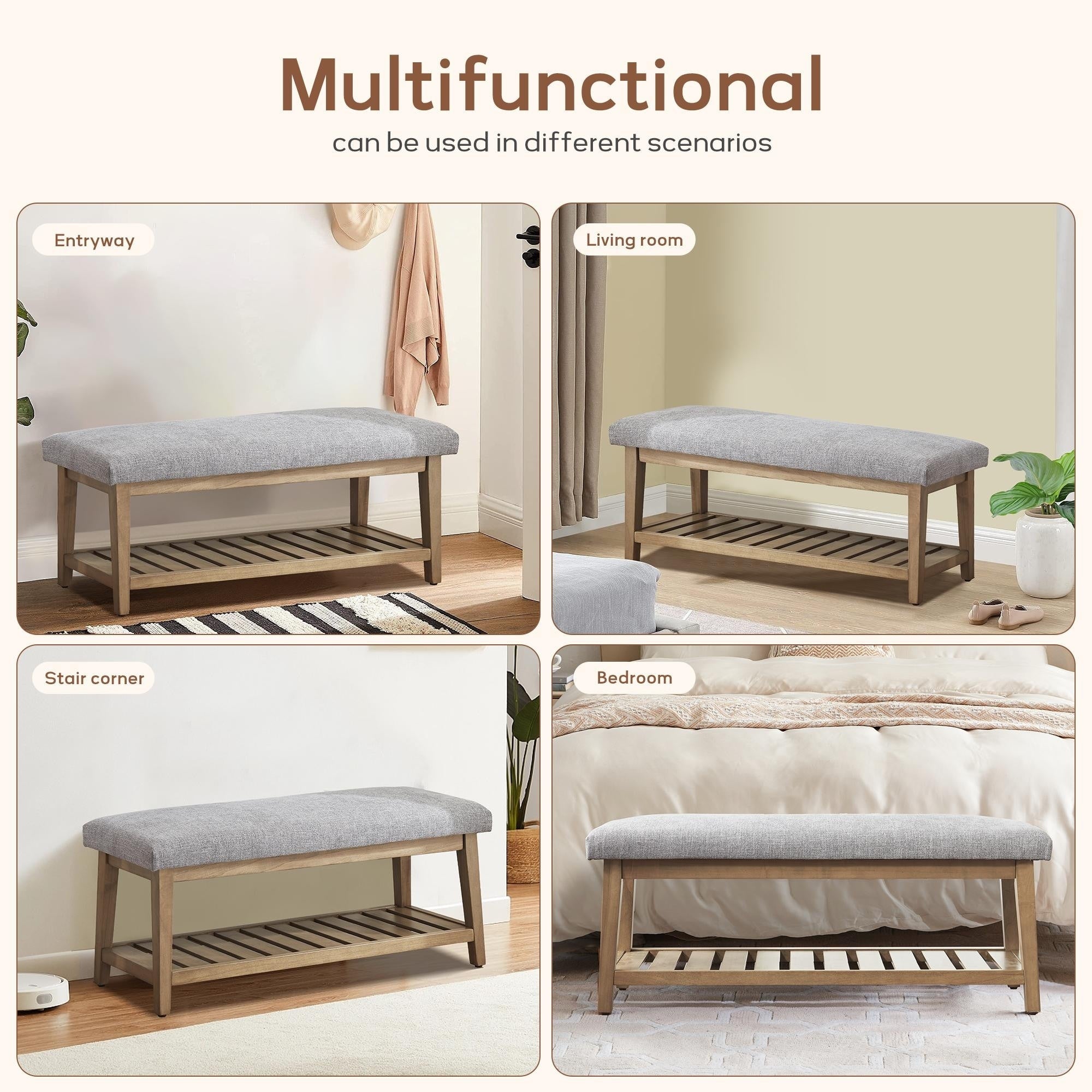 Entryway Shoe Bench Storage Bench Upholstered Bench