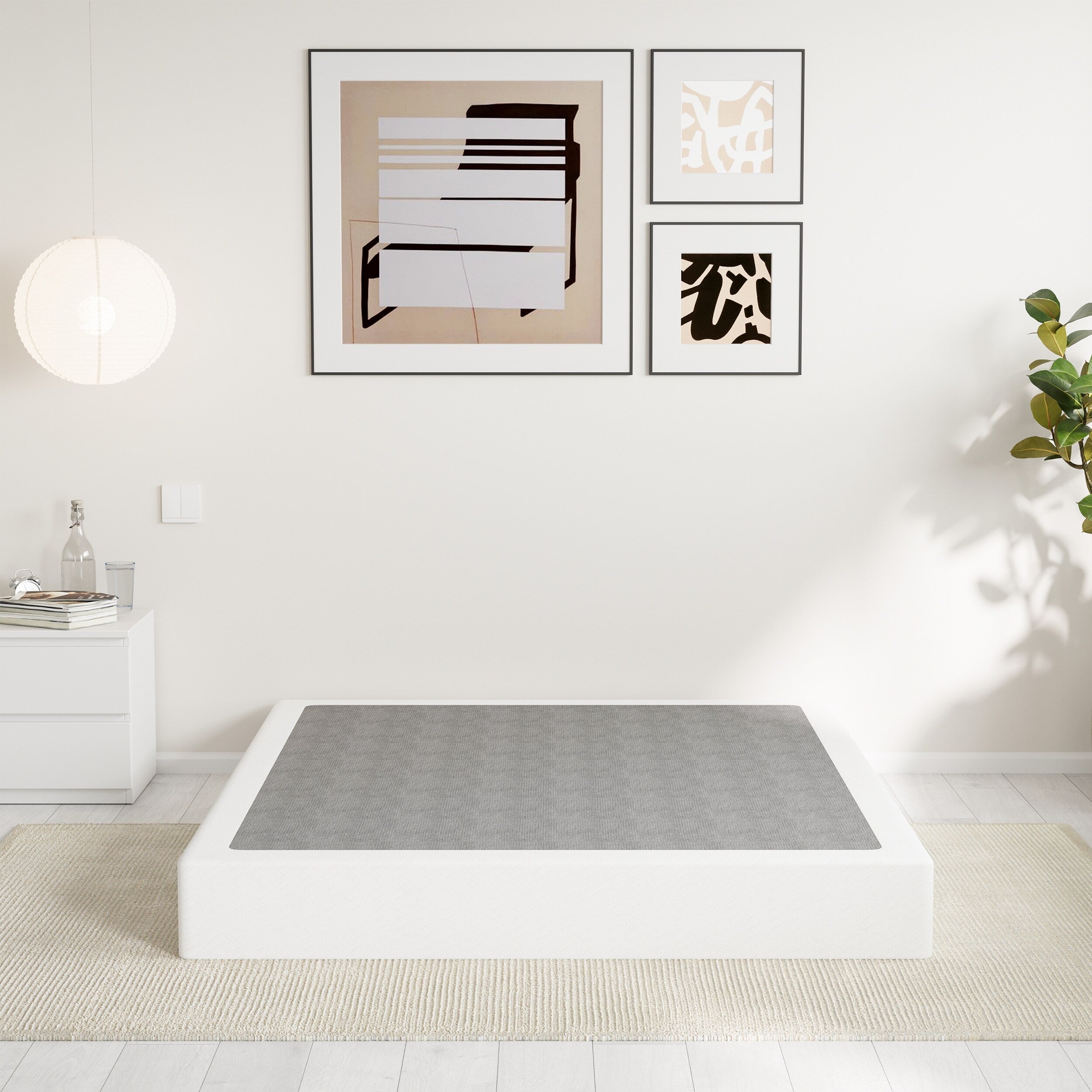 5 Inch Low Profile Metal Spring, Heavy Duty Structure with Grey Cover