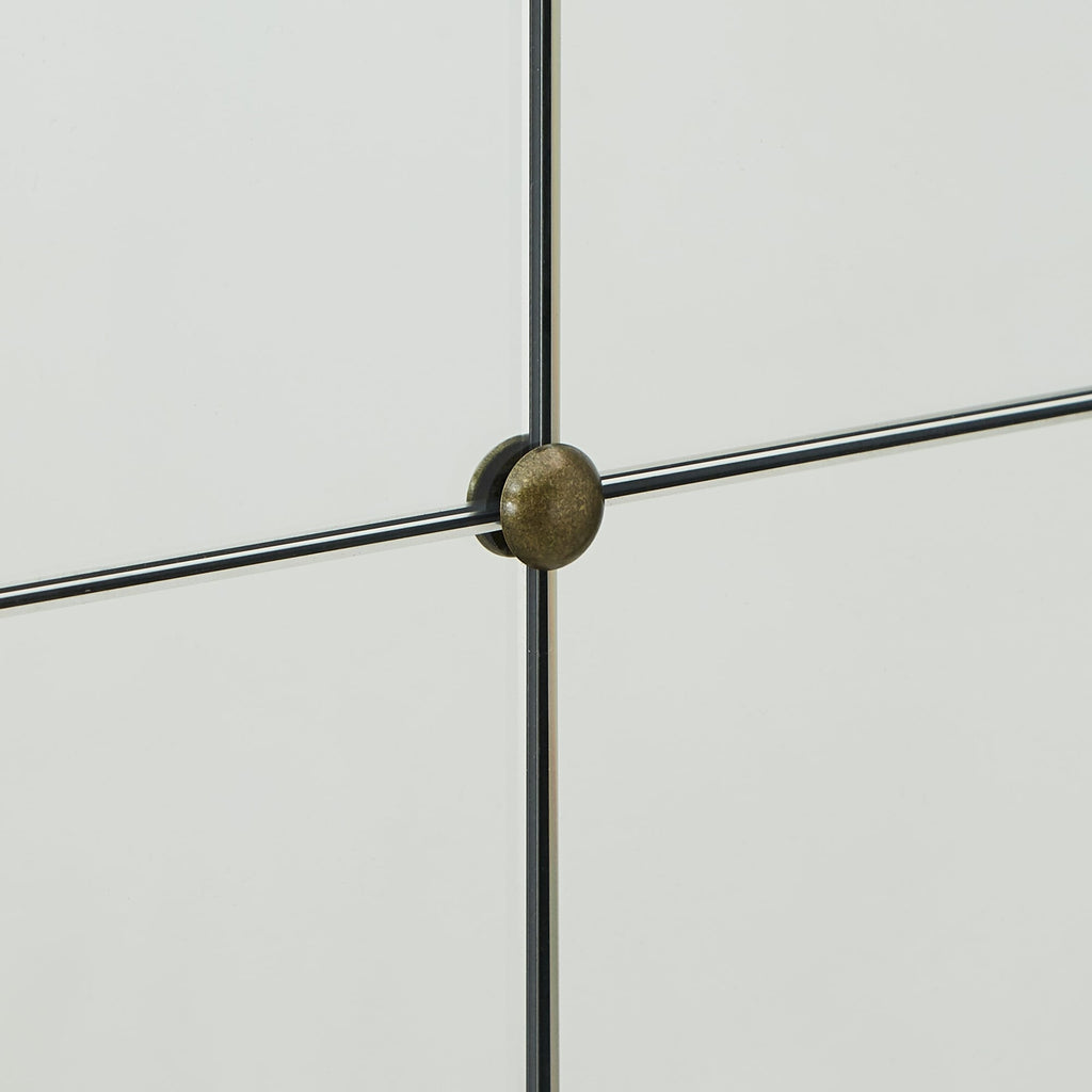 Fantina Antique Silver Paned Wall Mirror by iNSPIRE Q Classic