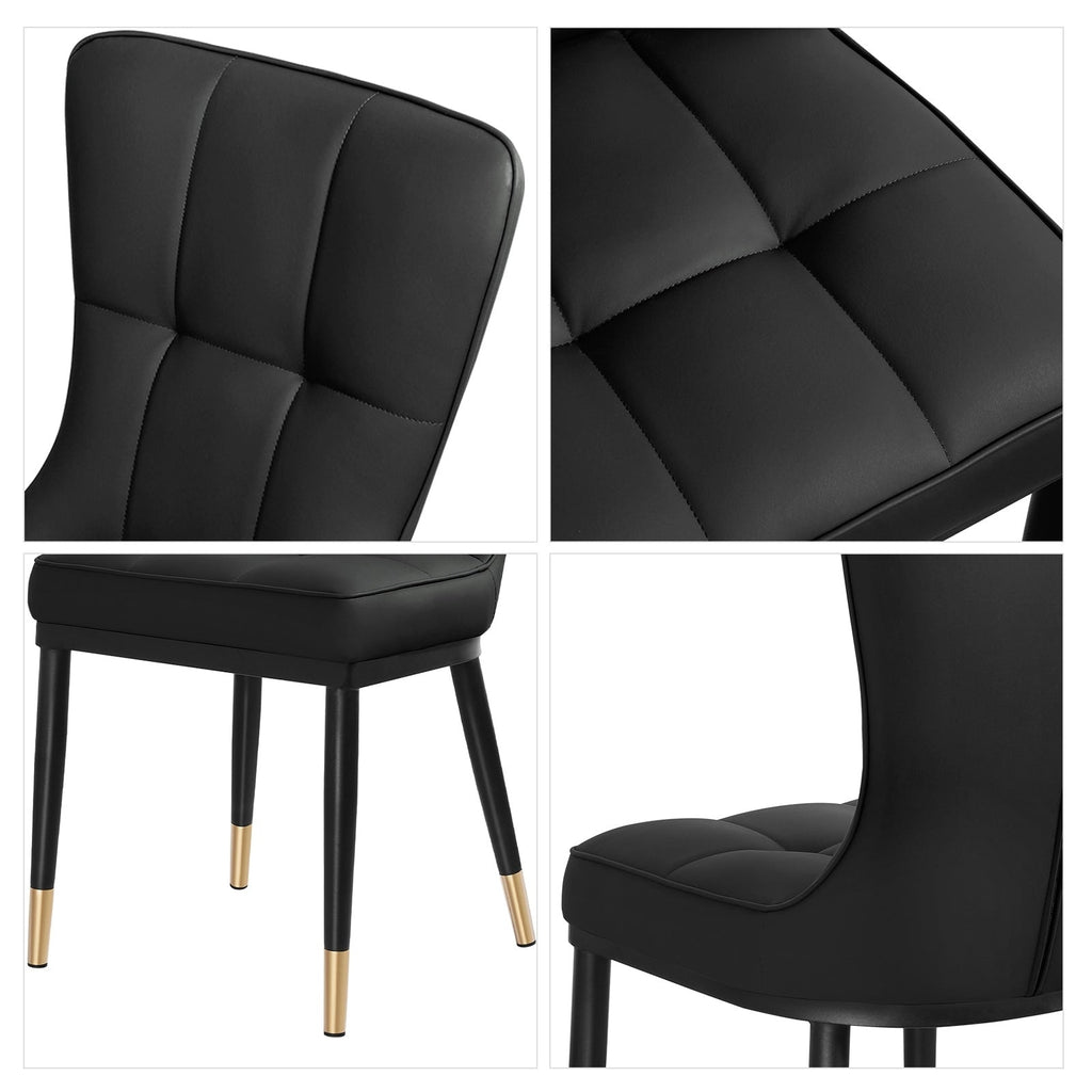 Faux Leather Upholstered Dining Chairs Set of 2/4