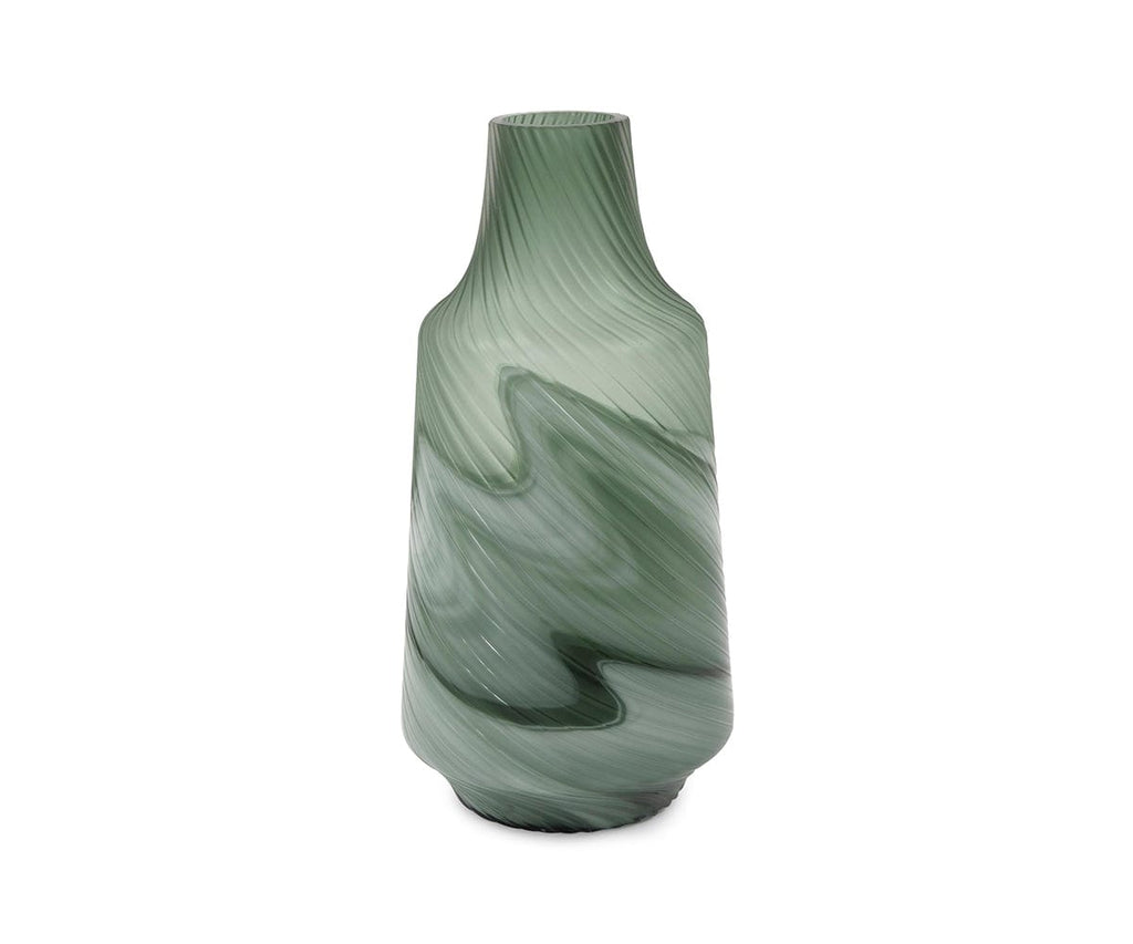 Teal Swirl Vase