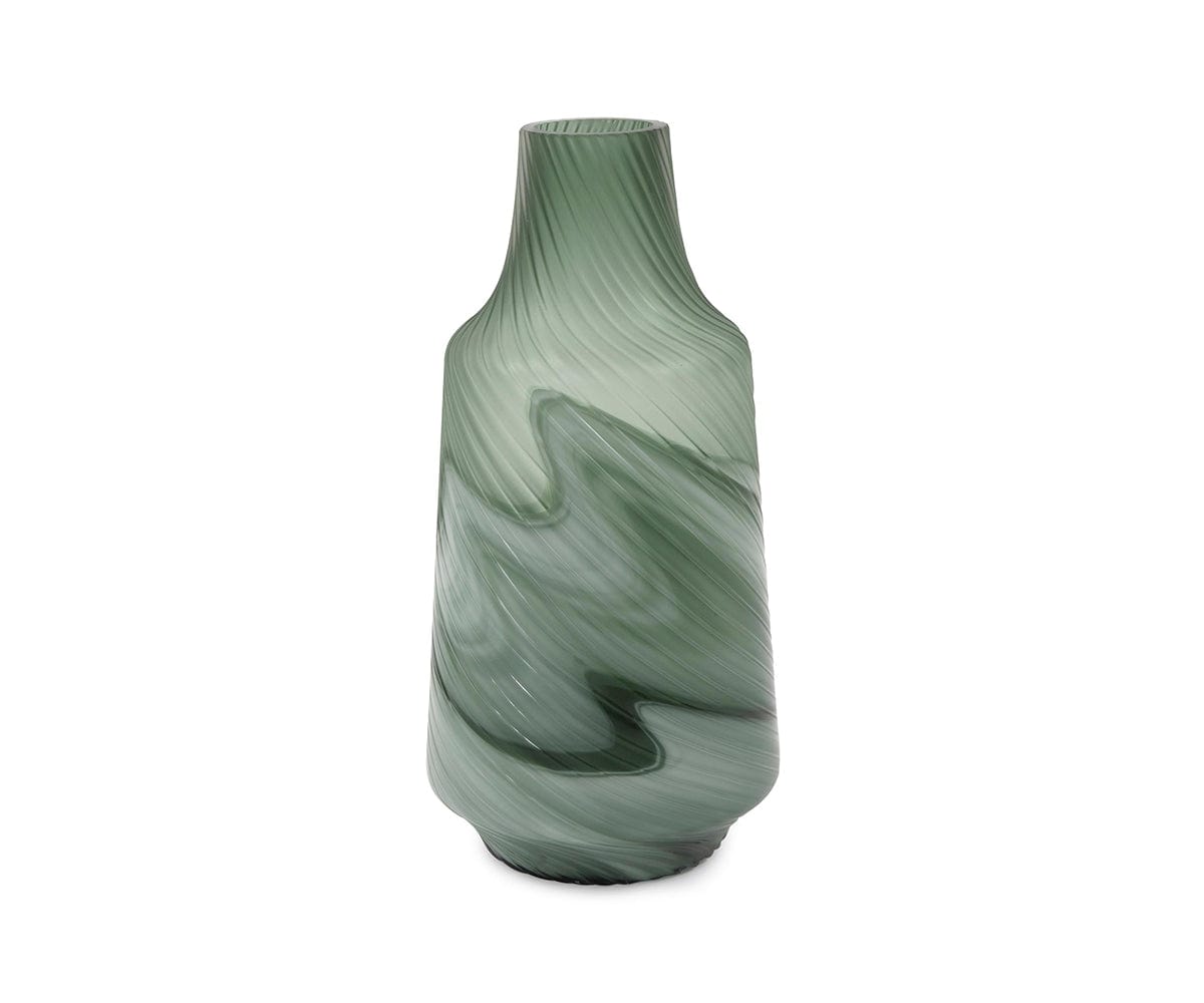 Teal Swirl Vase