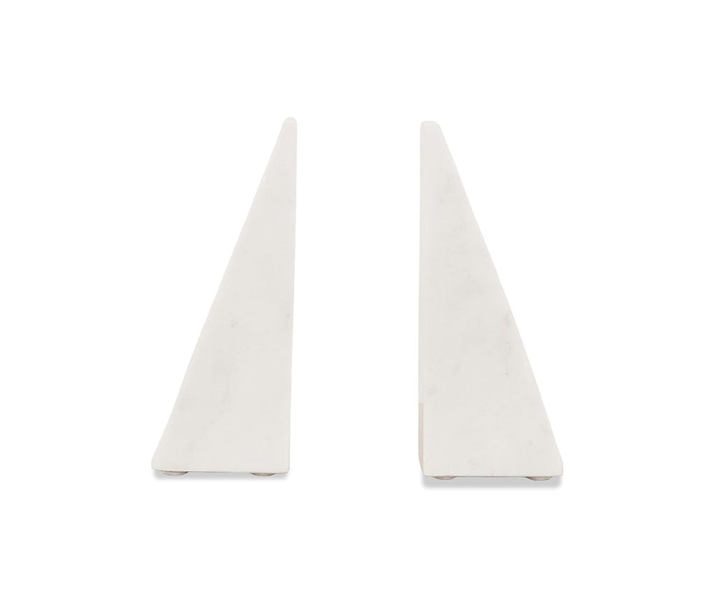 Adia White Marble Bookends