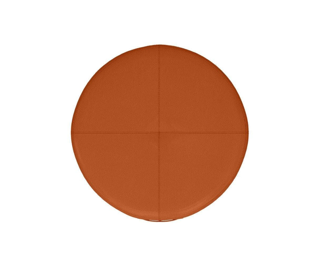 Ellis Leather Round Ottoman