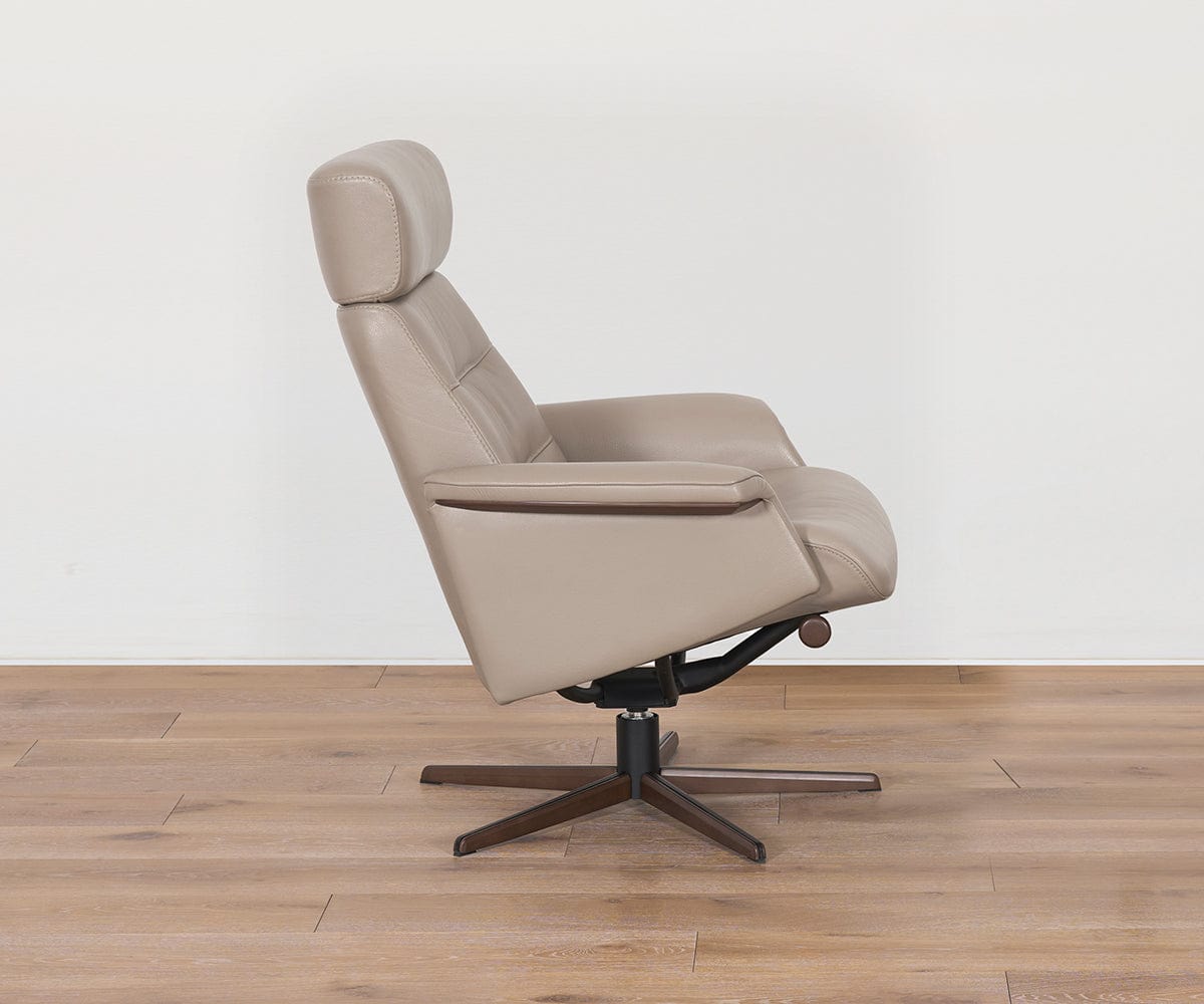 Steffen Leather Recliner & Ottoman