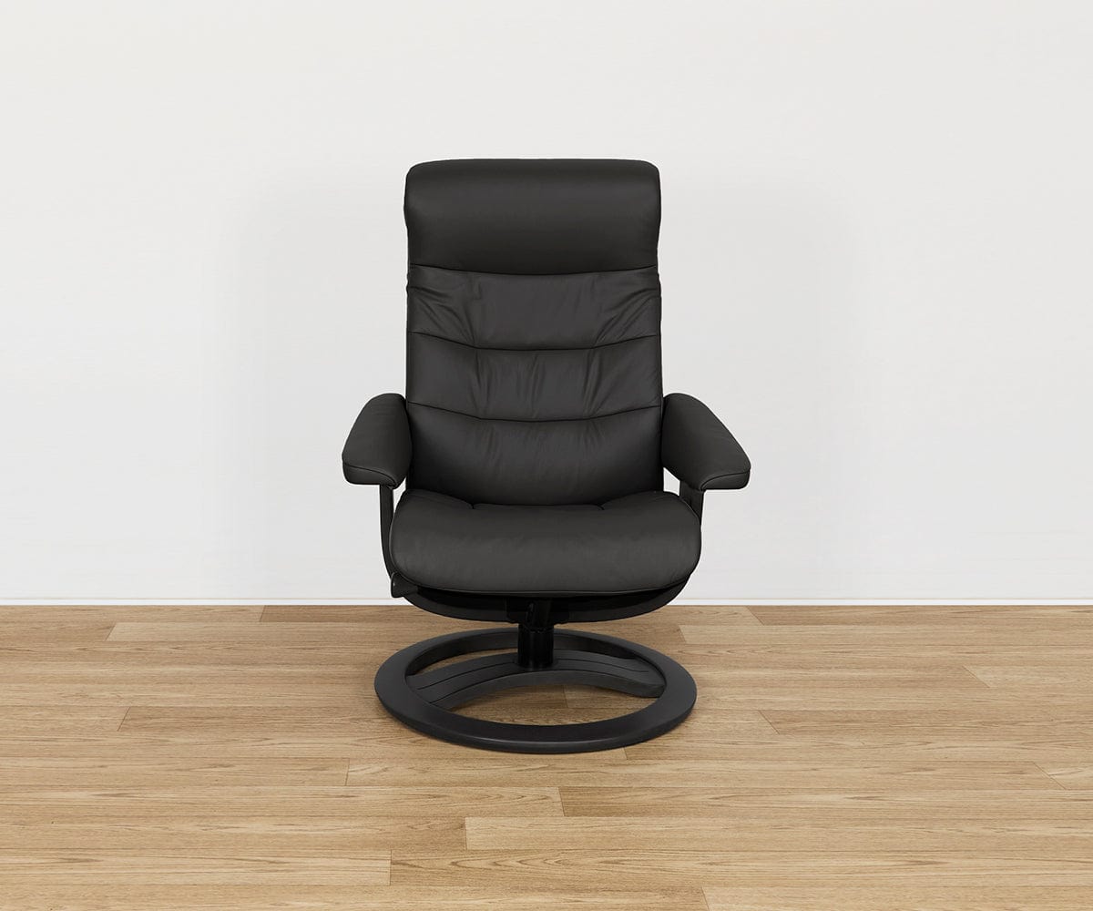 Hans Leather Recliner & Ottoman