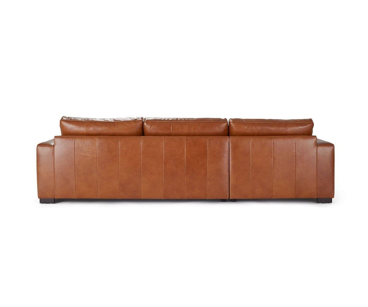 Braxten Leather Right Chaise Sectional