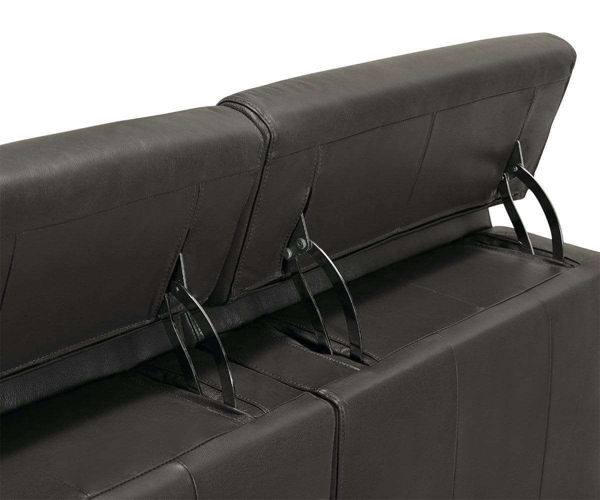 Vetali Leather Power Reclining Left Sectional