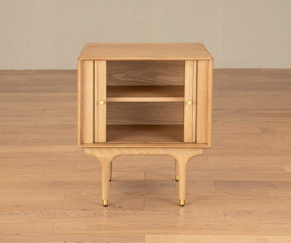 Hendrick Tambour Nightstand II - White Oak