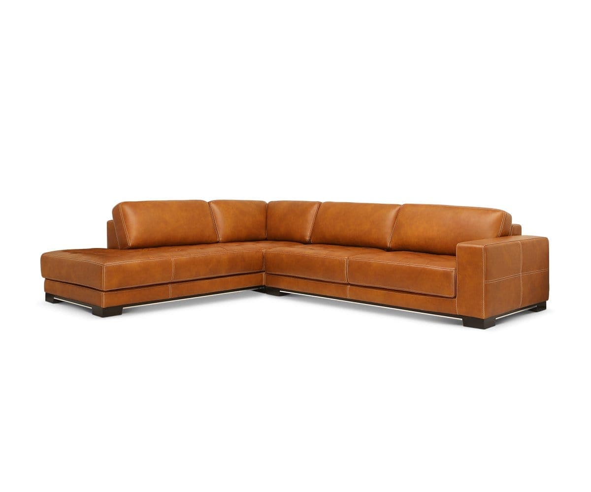 Andreas Leather Left Sectional