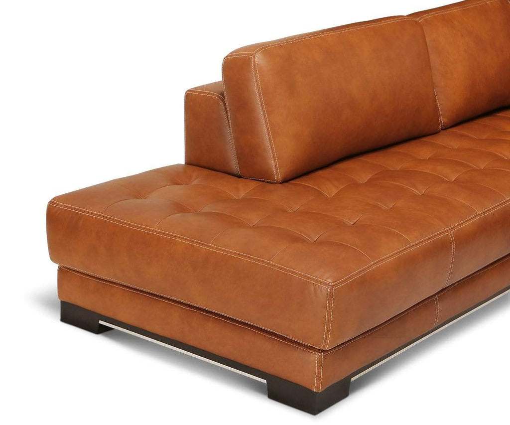 Andreas Leather Left Sectional