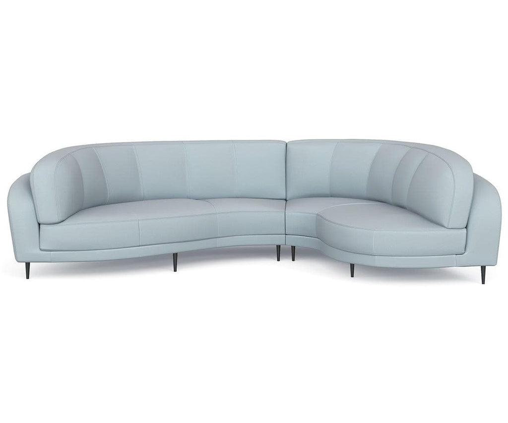 Giovanna Curved Leather Sectional