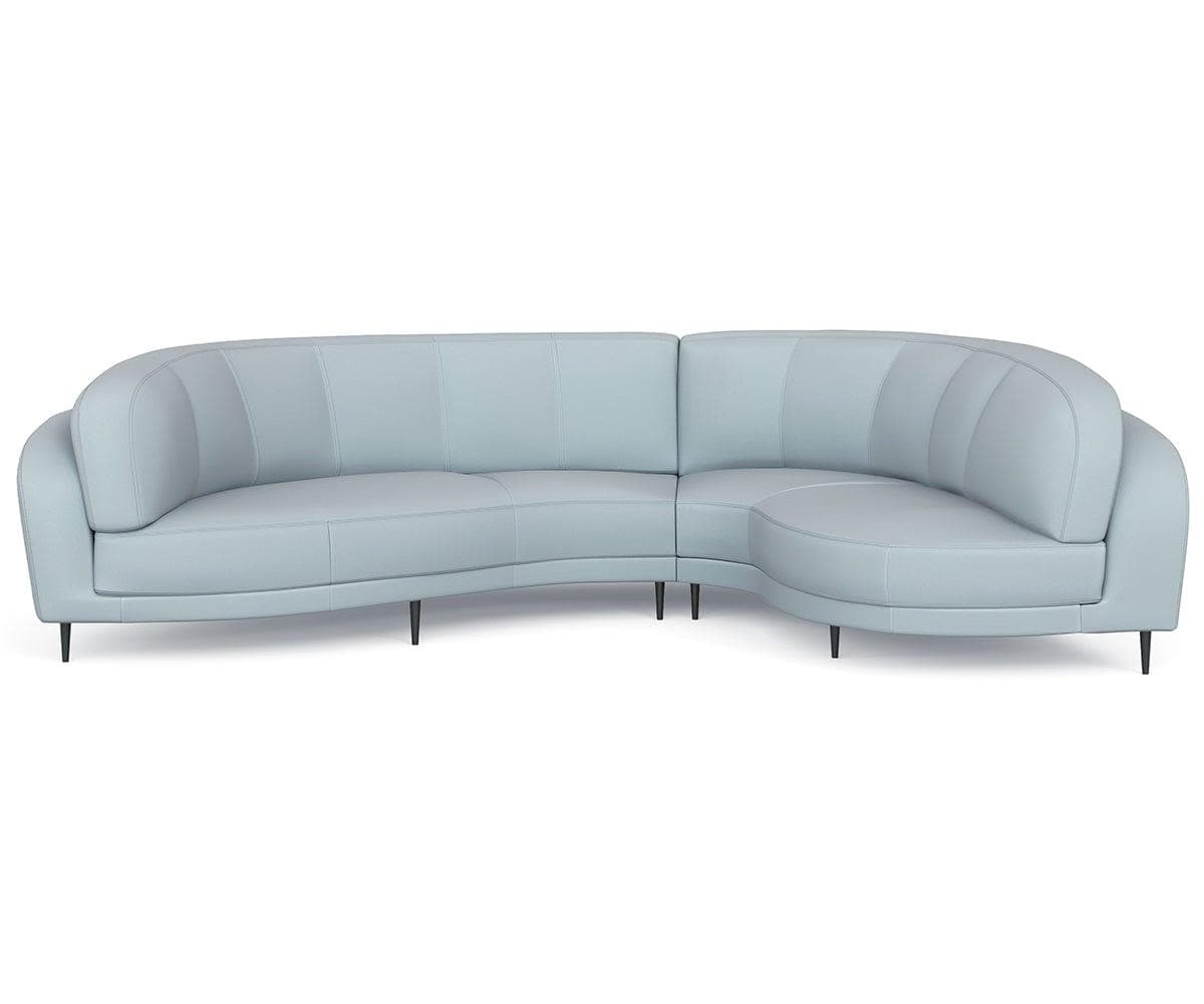 Giovanna Curved Leather Sectional