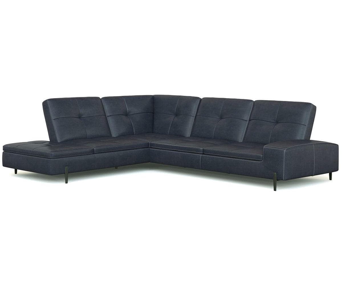 Santina Leather Left Sectional