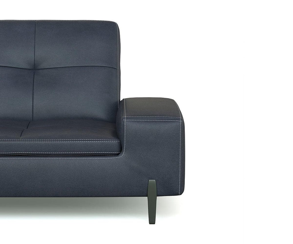 Santina Leather Left Sectional