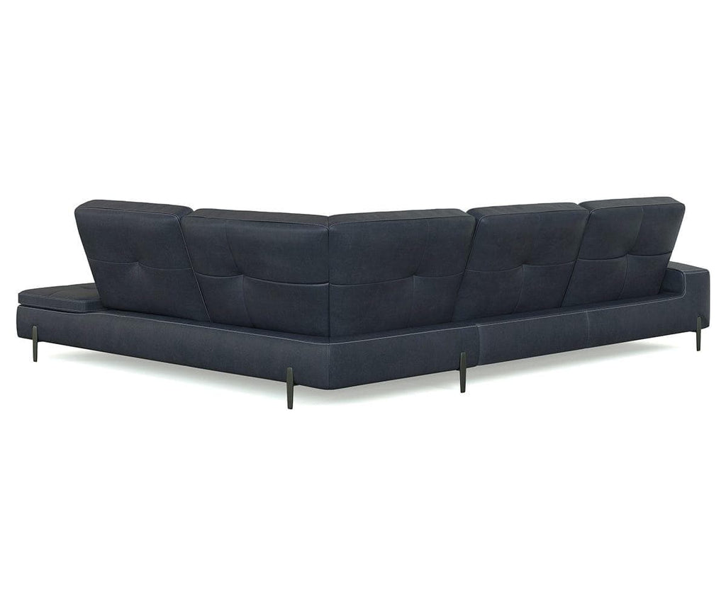 Santina Leather Right Sectional