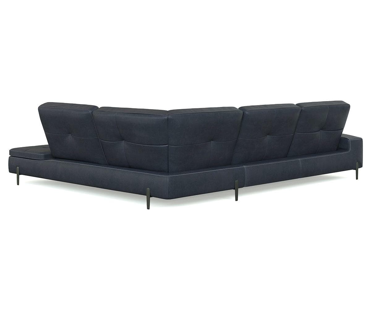Santina Leather Right Sectional