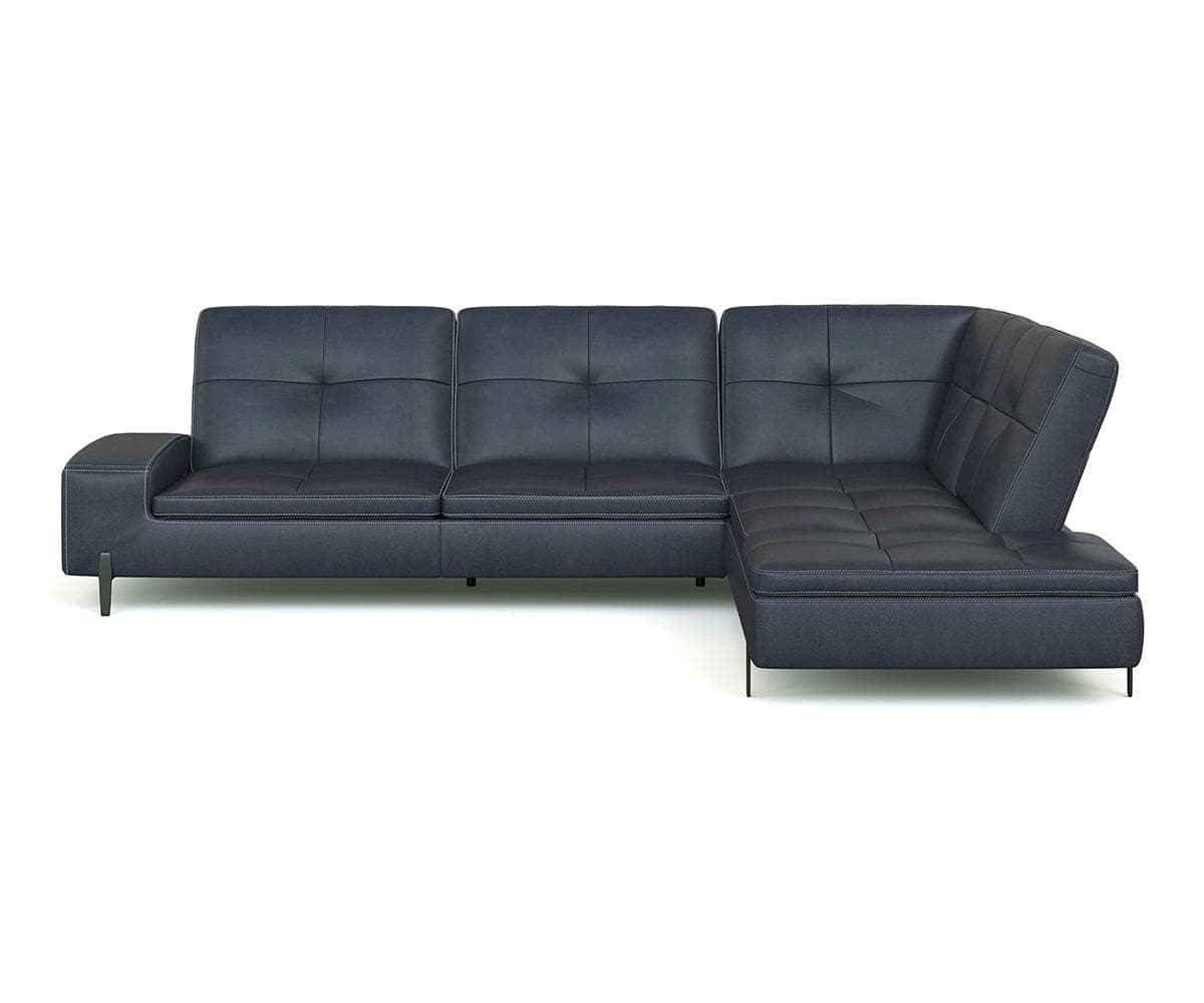 Santina Leather Right Sectional